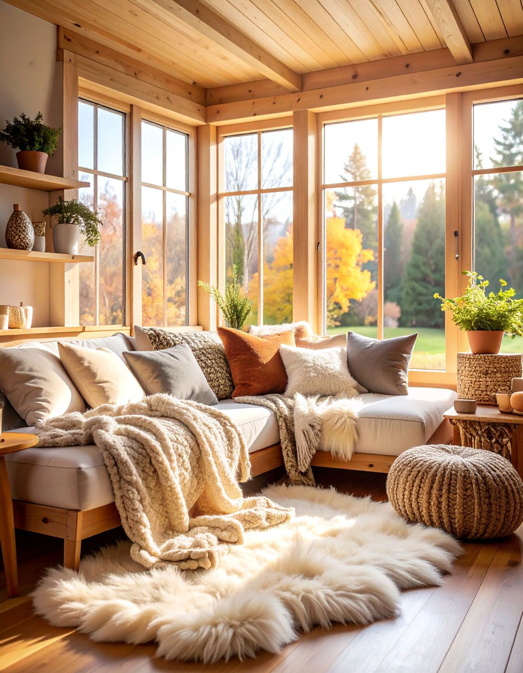 Scandinavian Hygge Window Nook - 25 Window Seat Ideas