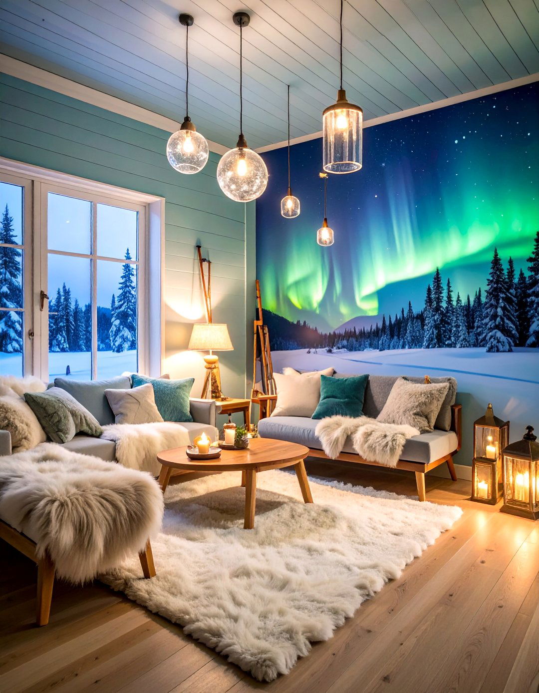 Scandinavian Ice Fishing Hunting Room Nook - 25 Hunting Room Ideas