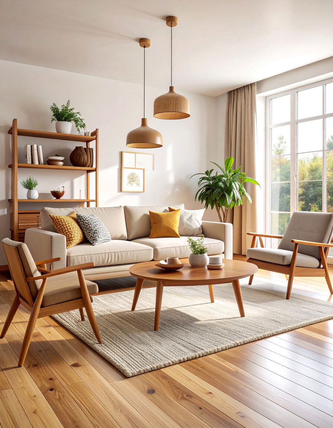 Scandinavian Influenced Modern Living Room - 25 1950s Living Room Ideas