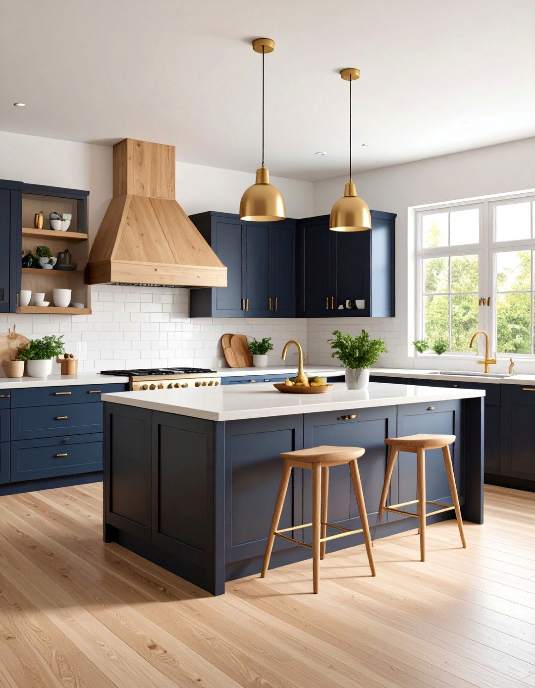 Scandinavian Inspired Black Kitchen with Light Wood Elements - 25 Kitchens With Black Cabinets