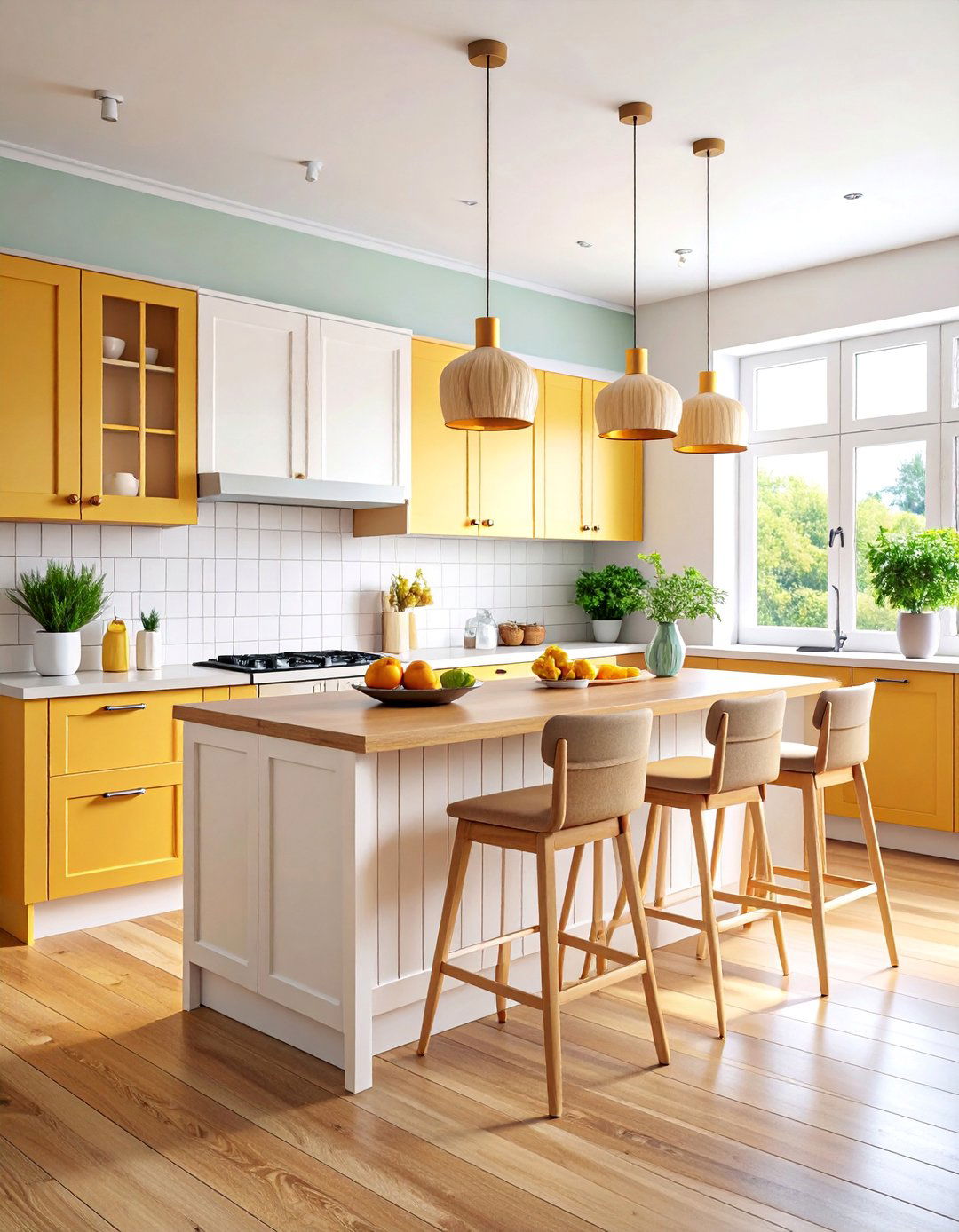 Scandinavian Inspired Light Wood Bar - 25 Kitchen Bar Ideas