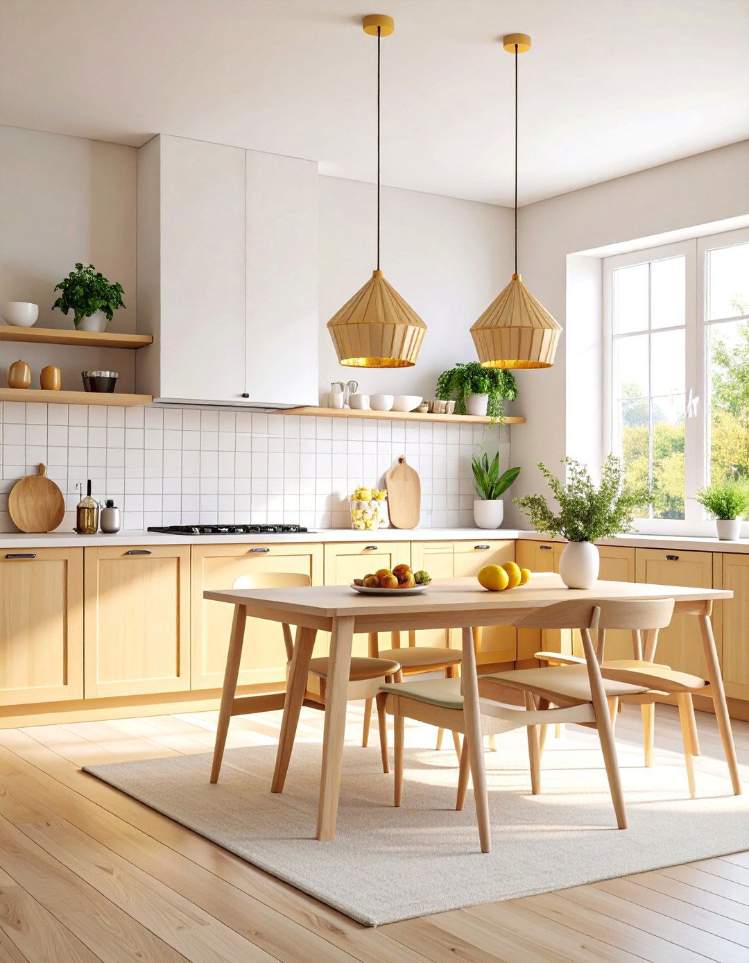 Scandinavian Inspired Light Wood Design - 25 Sloped Ceiling Kitchen Ideas