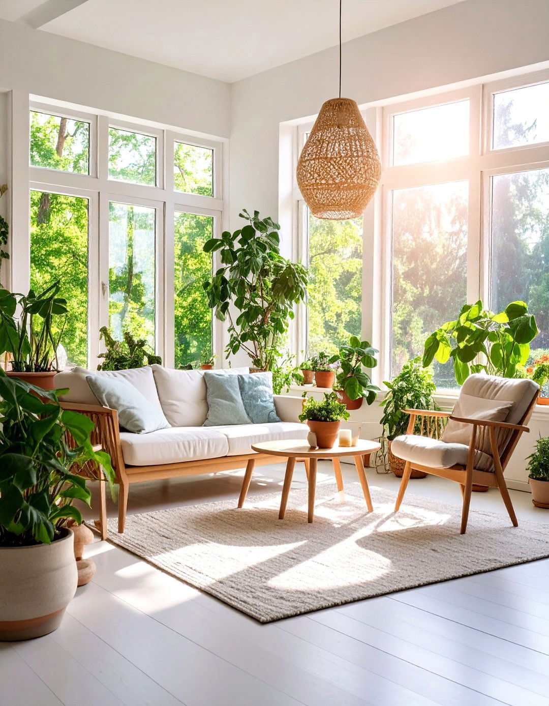 Scandinavian Inspired Minimalist Haven - 25 Mid-century Modern Sunroom Ideas