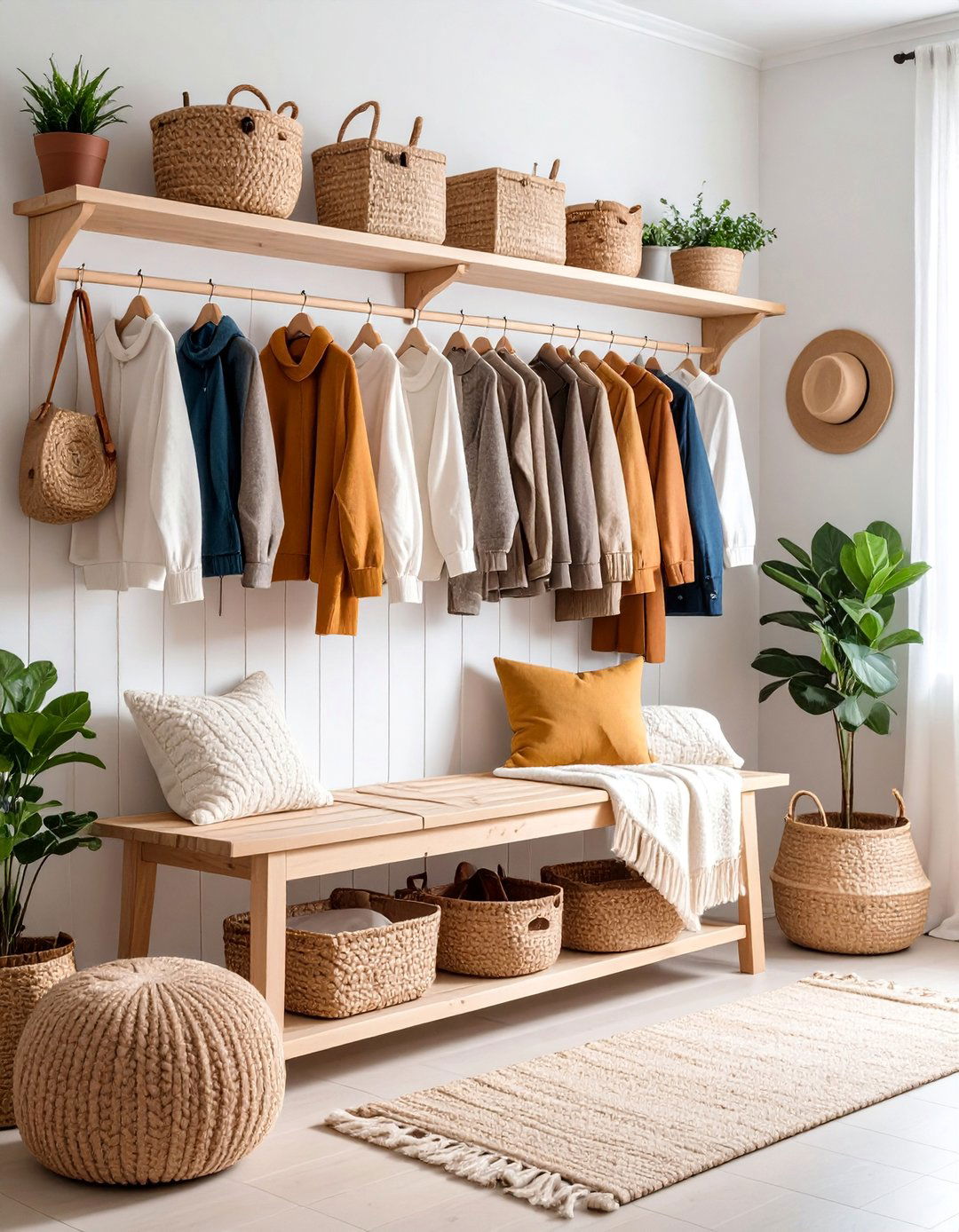 Scandinavian Inspired Mudroom with Natural Wood - 25 Mud Room Ideas