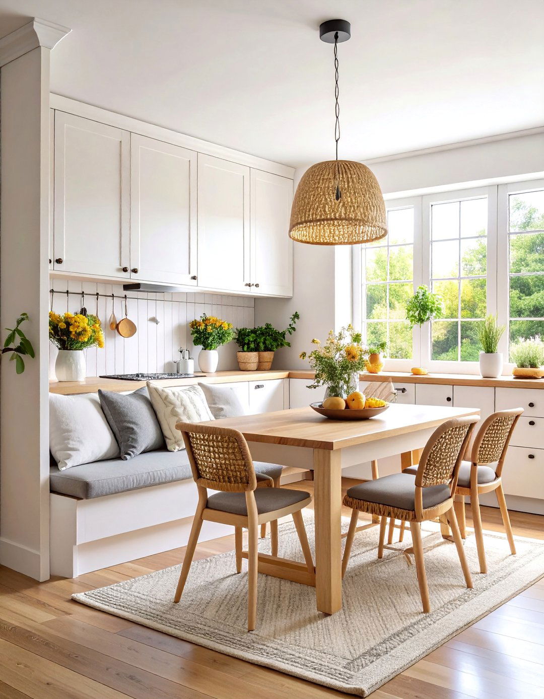 Scandinavian Light Wood Haven - 25 Breakfast Nook Ideas
