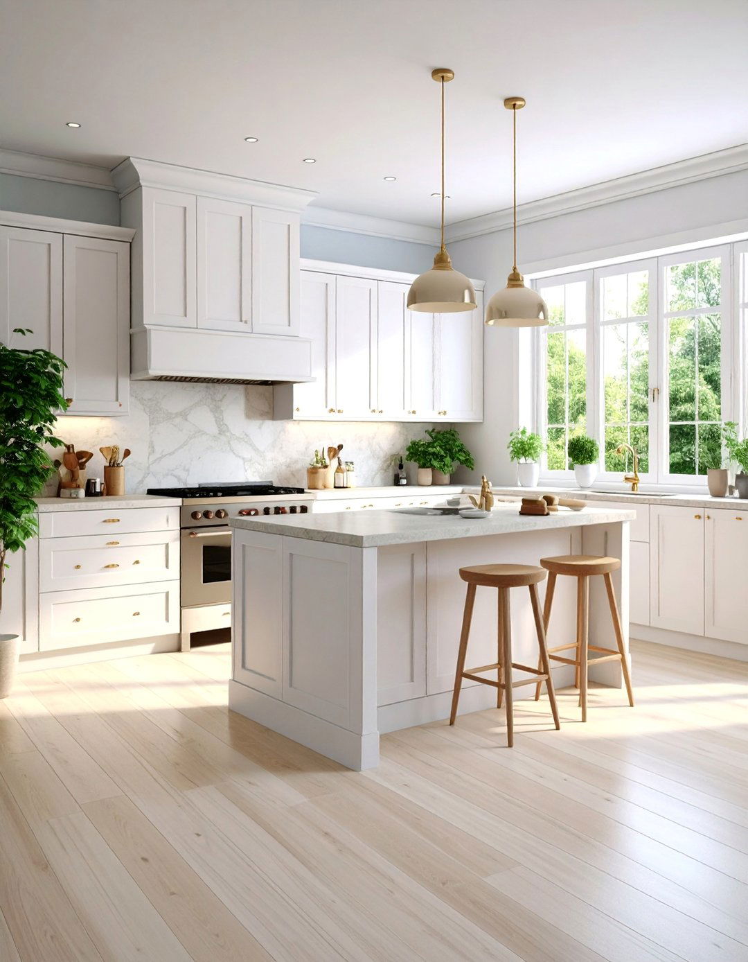 Scandinavian Light Wood Travertine Floor Kitchen - 25 Travertine Floor Kitchen Ideas