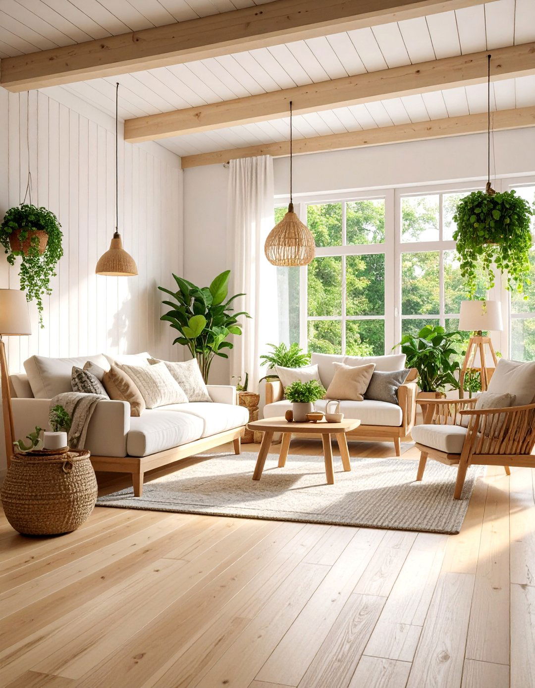 Scandinavian Living Room White Board and Batten - 25 Board and Batten Wall Ideas