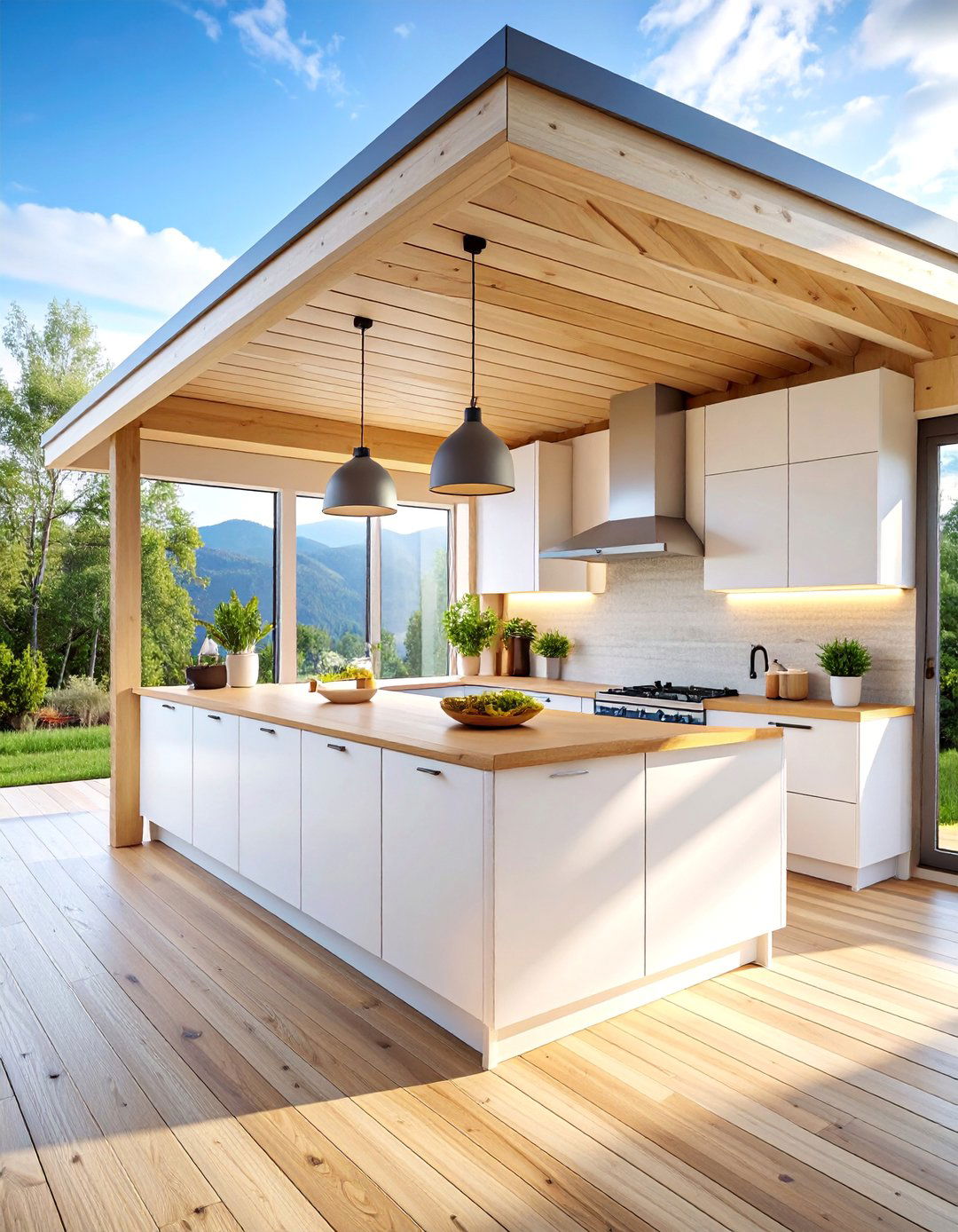 Scandinavian Minimalist Gazebo Kitchen Concept - 25 Outdoor Kitchen with a Gazebo Ideas