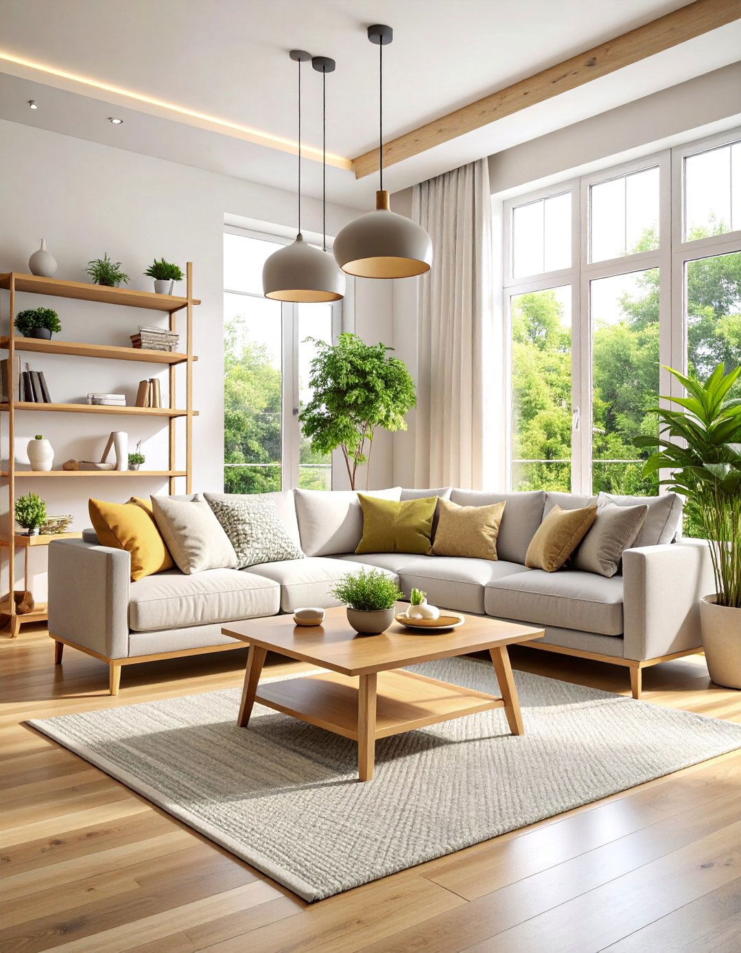 Scandinavian Minimalist Living Room with Light Wood Accents - 25 Small Living Room Ideas