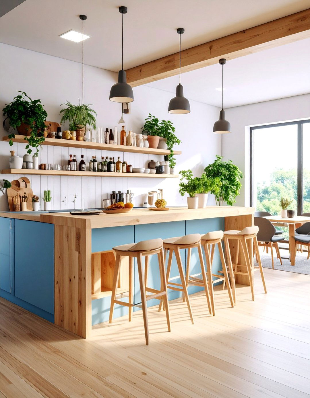 Scandinavian Minimalist Pine Mini Bar - 25 Mini Bar Ideas