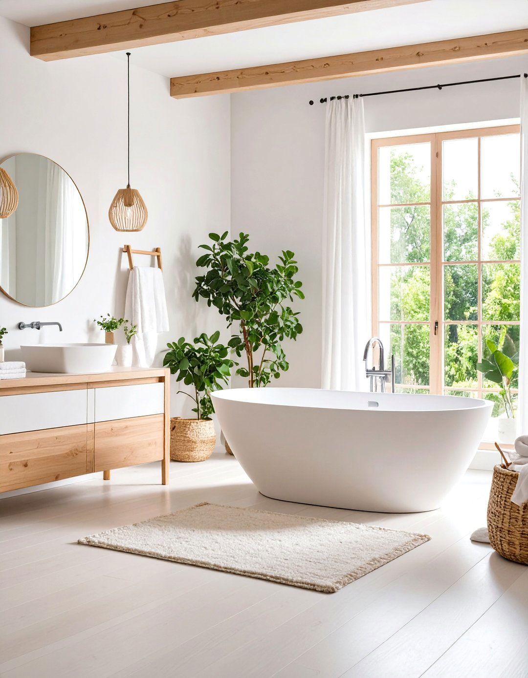Scandinavian Minimalist Spa Bathroom - 25 Cozy Bathroom Ideas