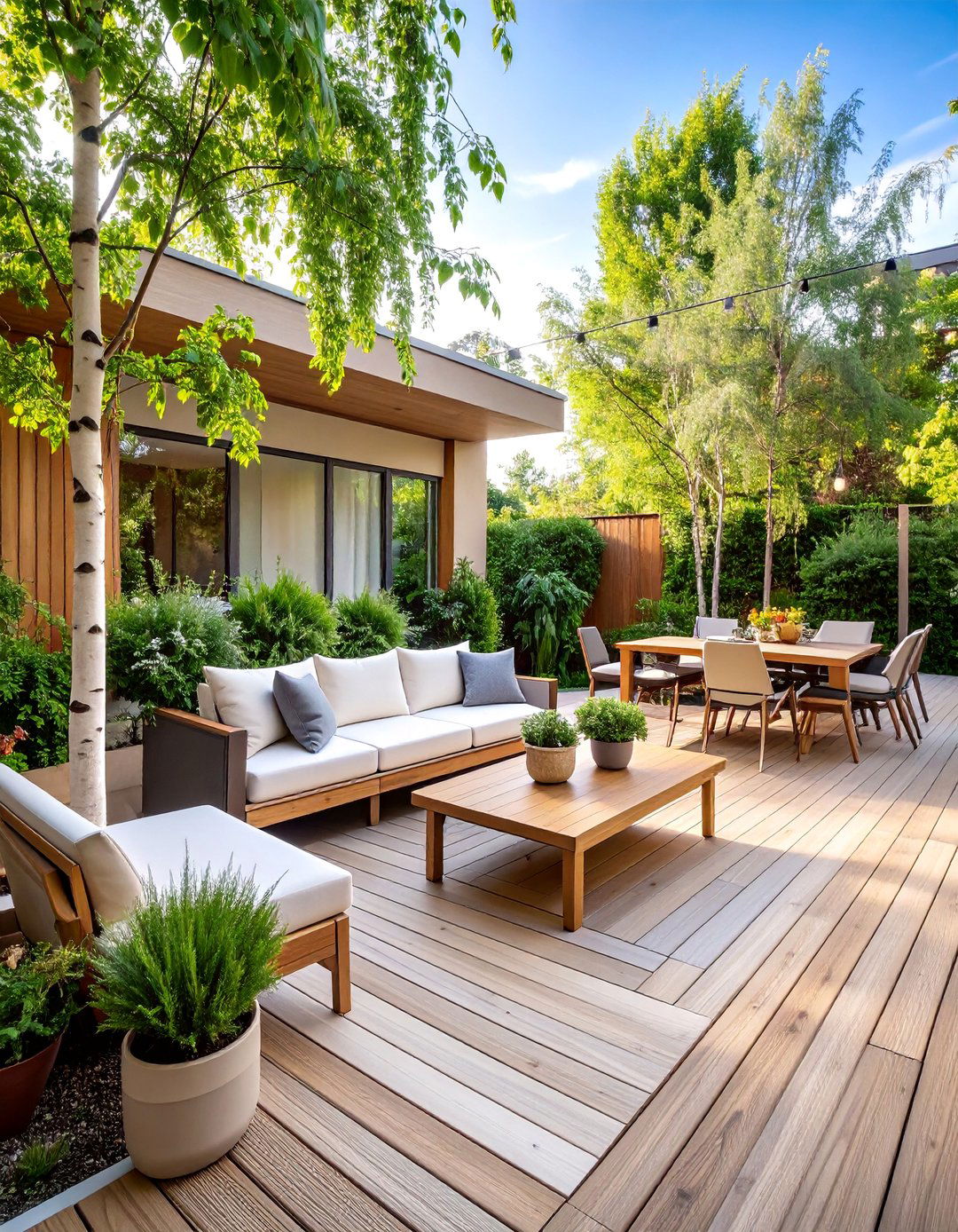 Scandinavian Minimalist Townhouse Patio - 25 townhouse patio ideas