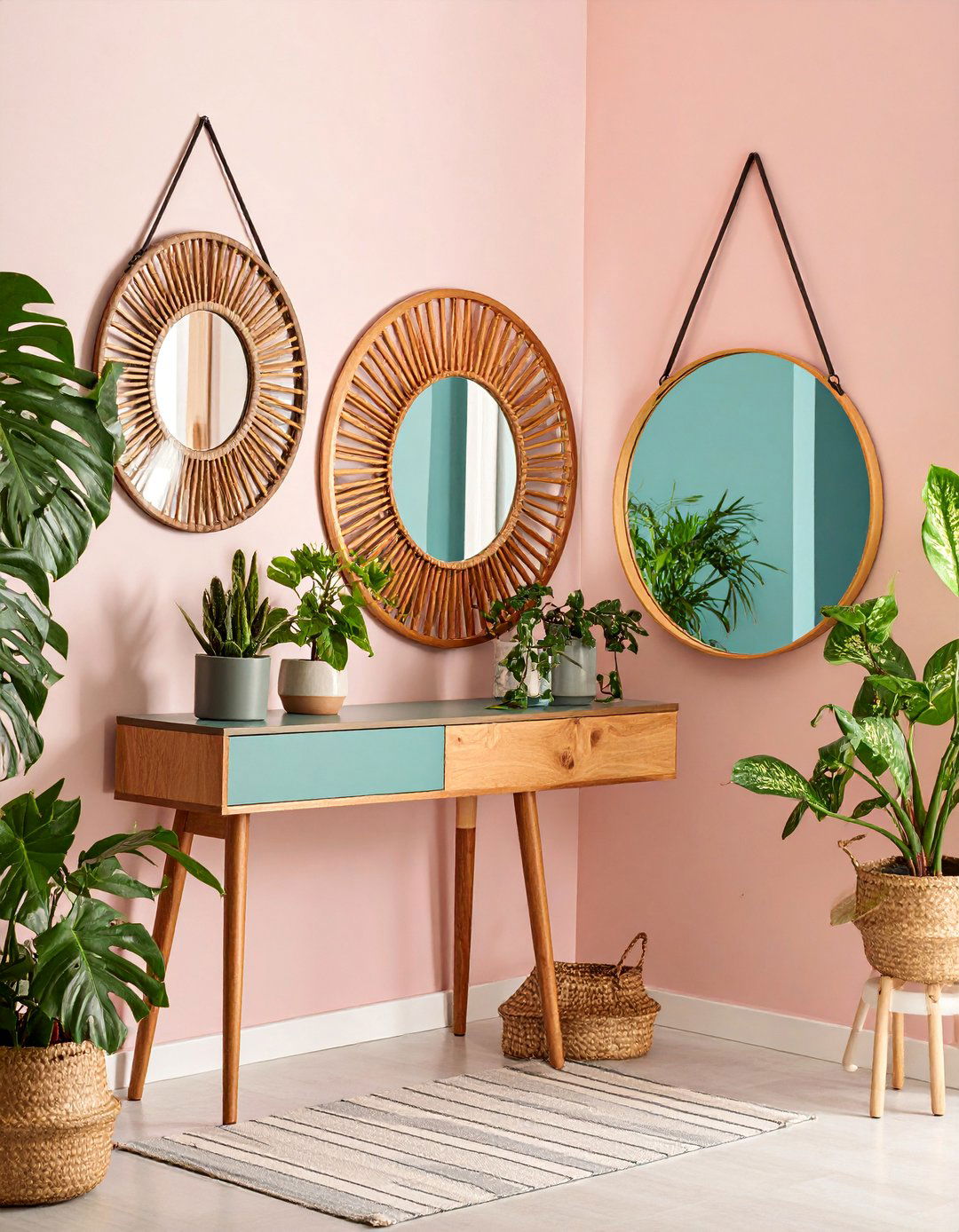 Scandinavian Mirror Gallery Entryway - 25 Scandinavian Entryway Ideas