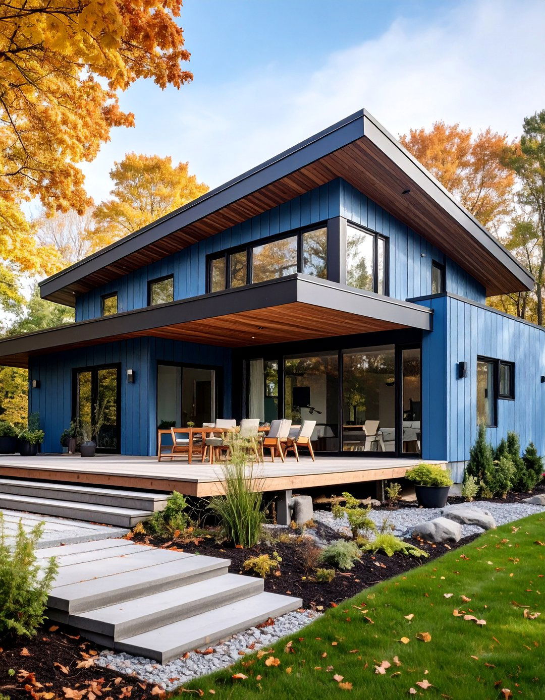 Scandinavian Modern Light Blue Minimalist Design - 25 light blue house exterior ideas
