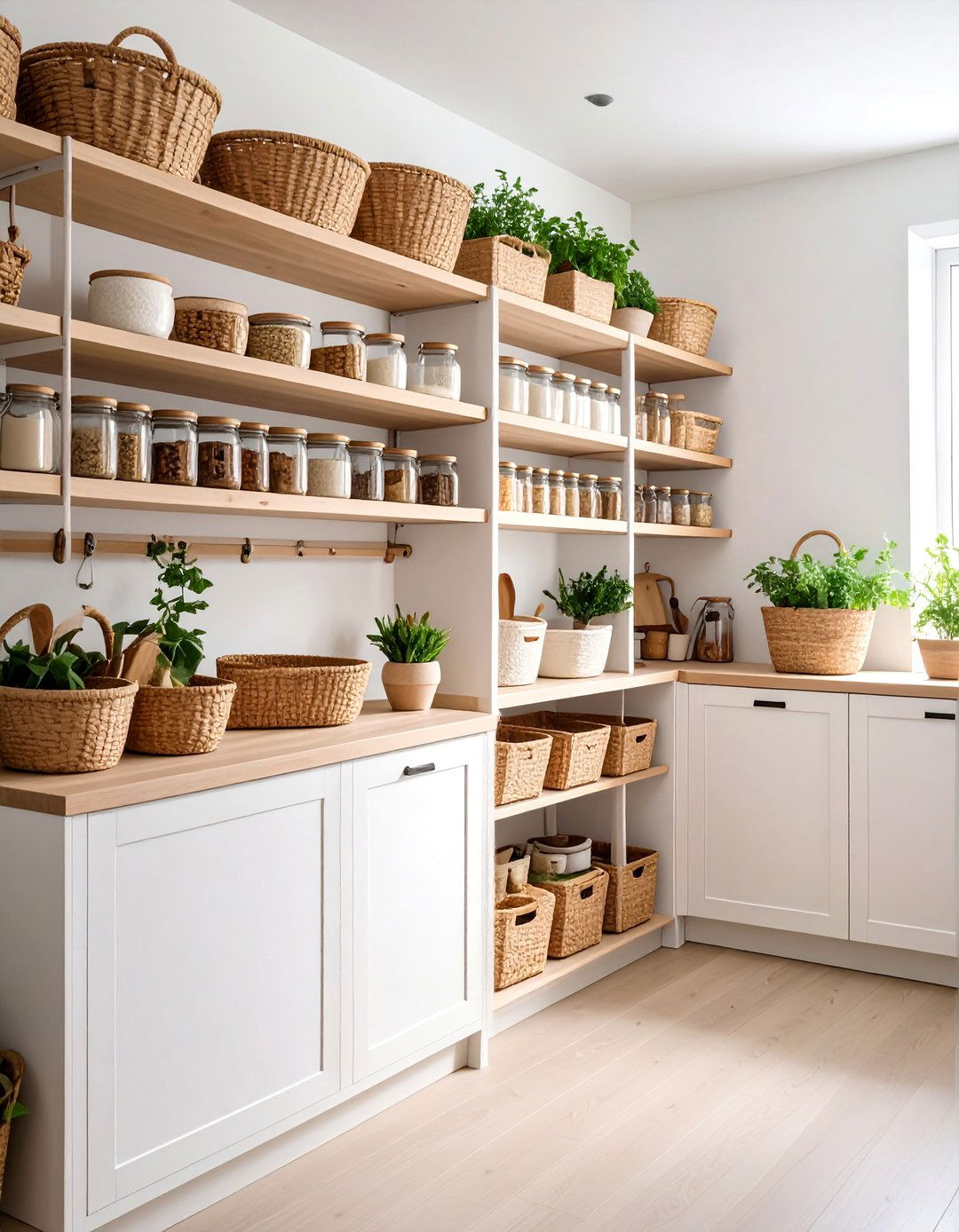 Scandinavian Pantry with Light Wood Finishes - 25 Kitchen Pantry Ideas