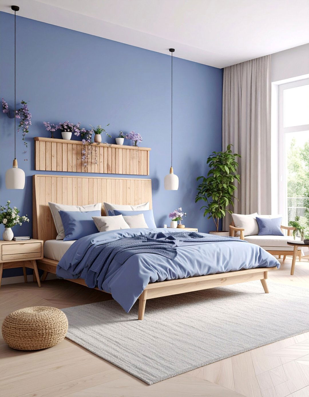 Scandinavian Periwinkle Bedroom with Minimalist Design - 25 Periwinkle Bedroom Ideas