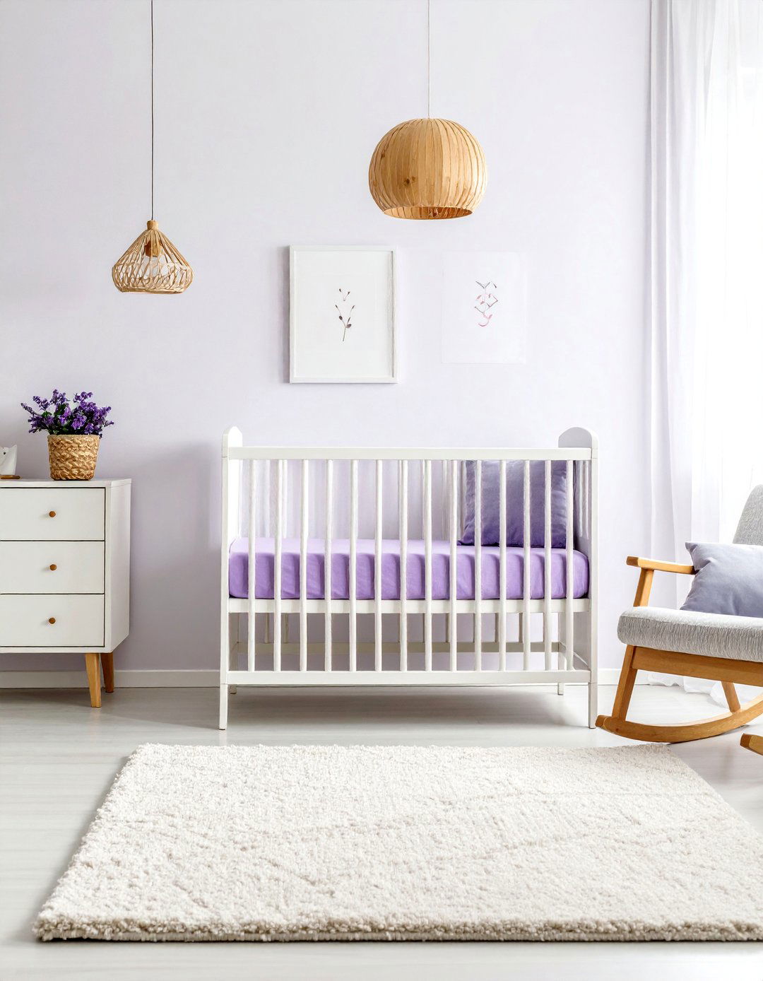 Scandinavian Purple Hygge Retreat - 25 Purple Nursery Ideas
