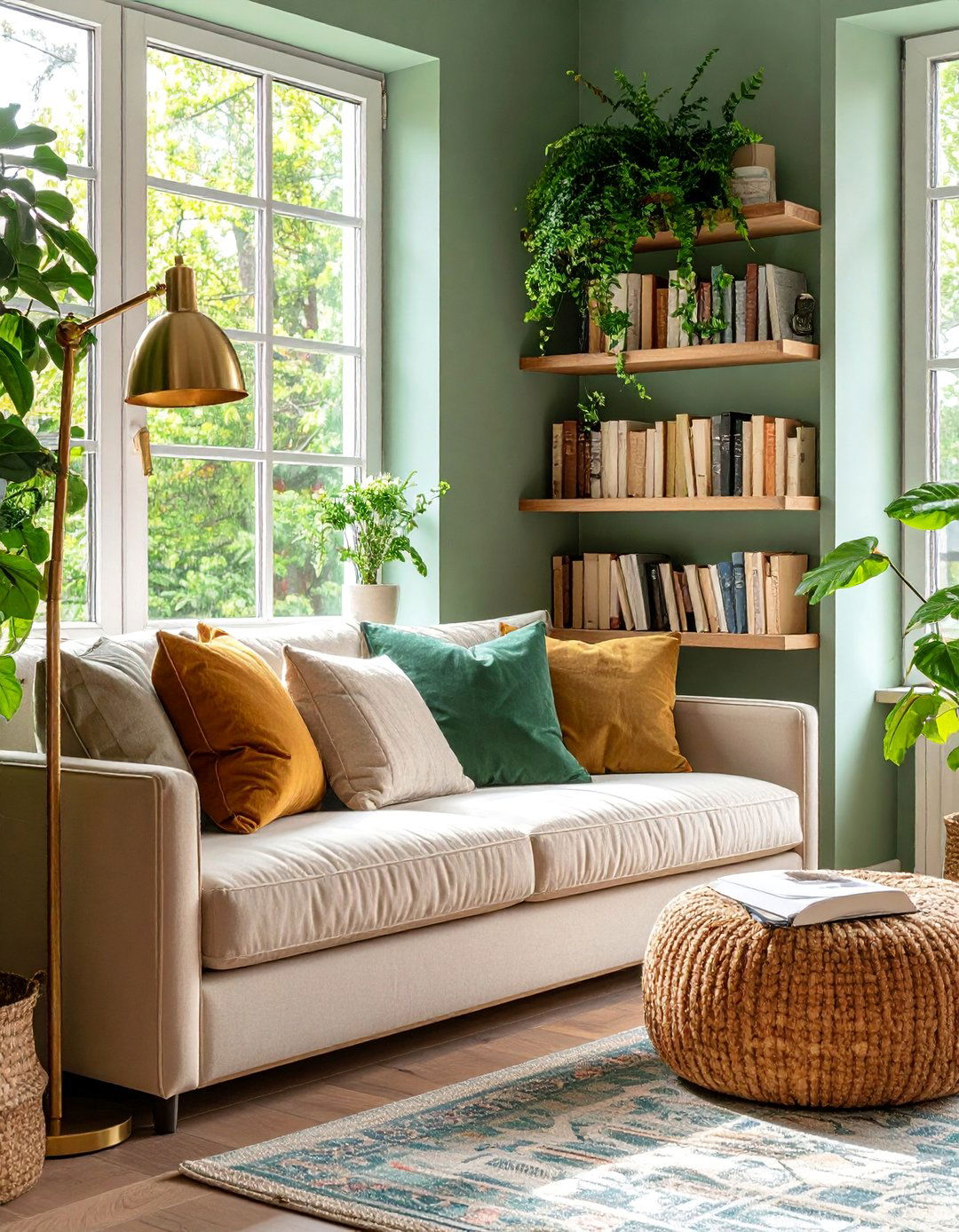 Scandinavian Reading Nook with Built In Seating - 25 Scandinavian Living Room Ideas