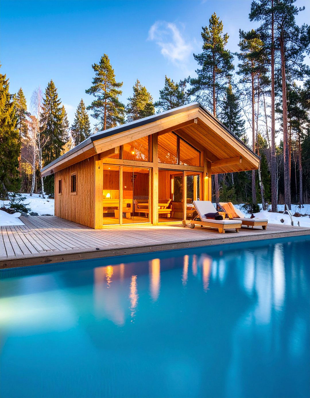 Scandinavian Sauna Pool House - 25 Pool Shed Ideas