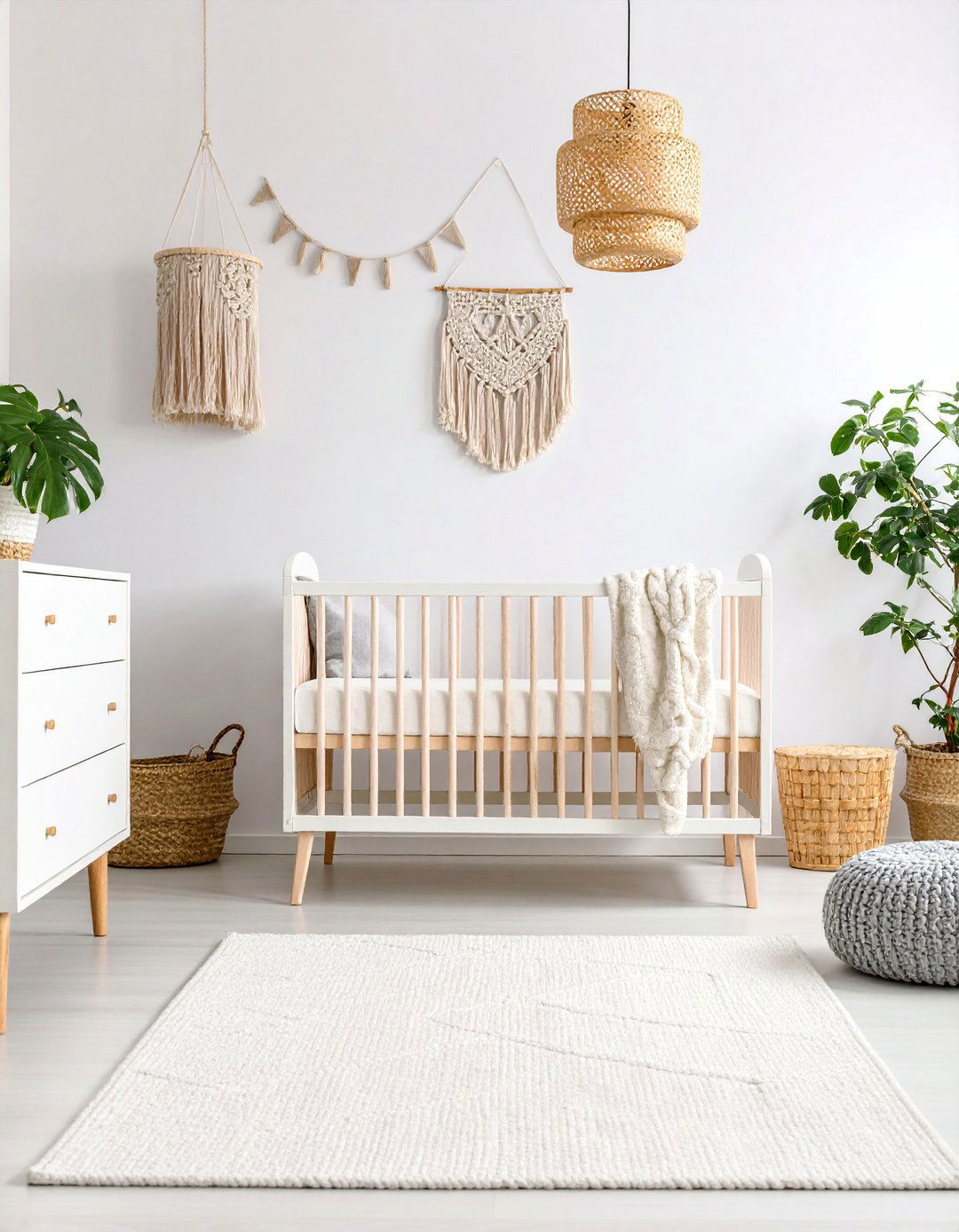 Scandinavian Serenity Nursery with Natural Wood Accents - 25 Neutral Nursery Ideas