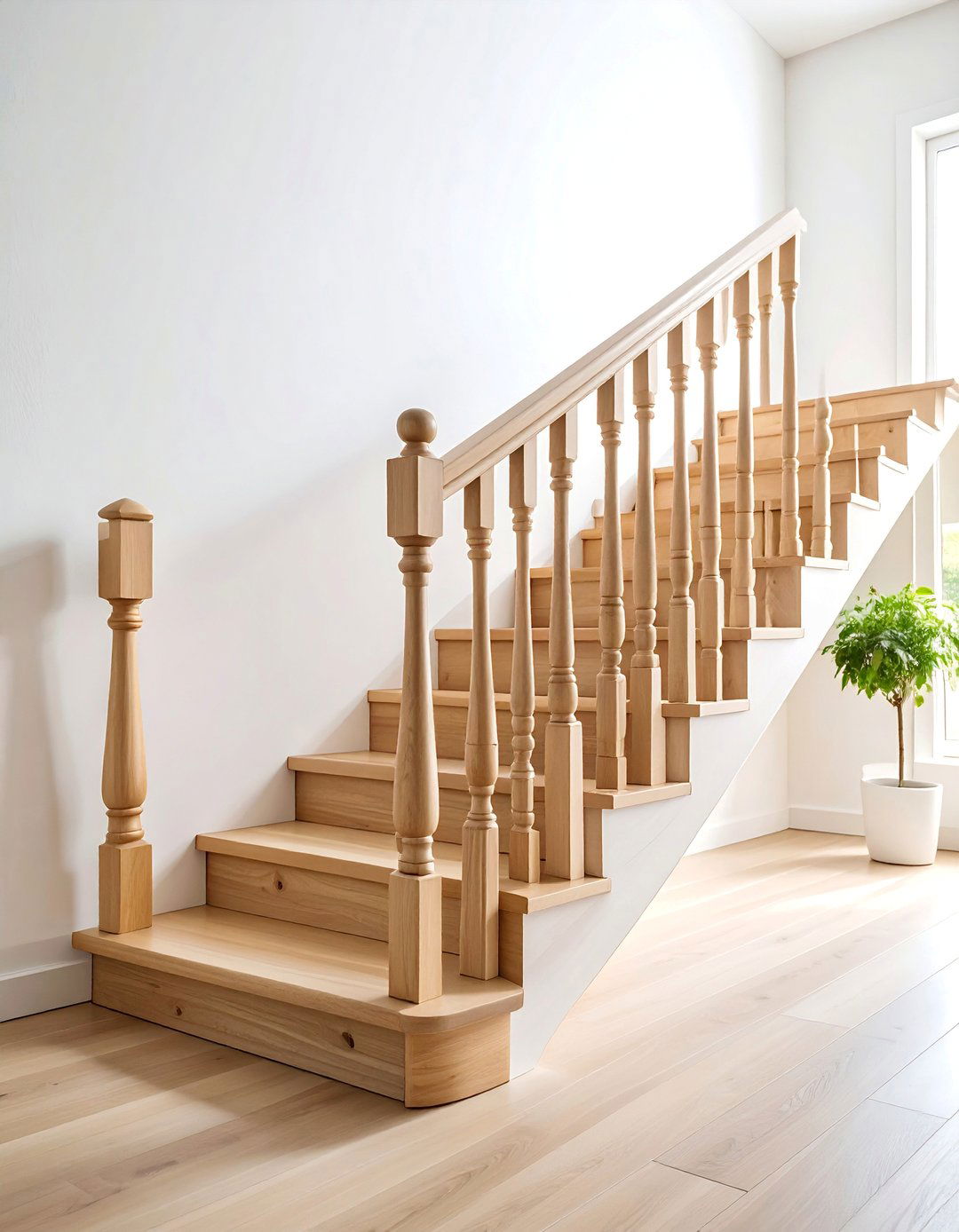 Scandinavian Style Light Wood Railing