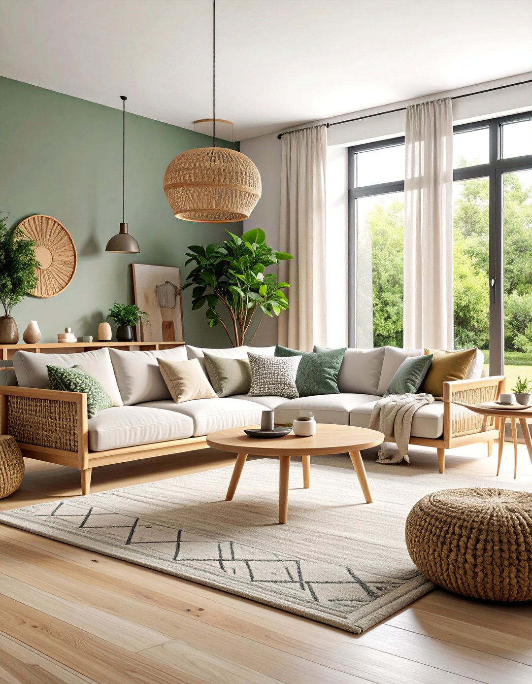 Scandinavian Style Living Room with Grey Walls and Black Trim - 25 Living Room With Grey Walls and Black Trim