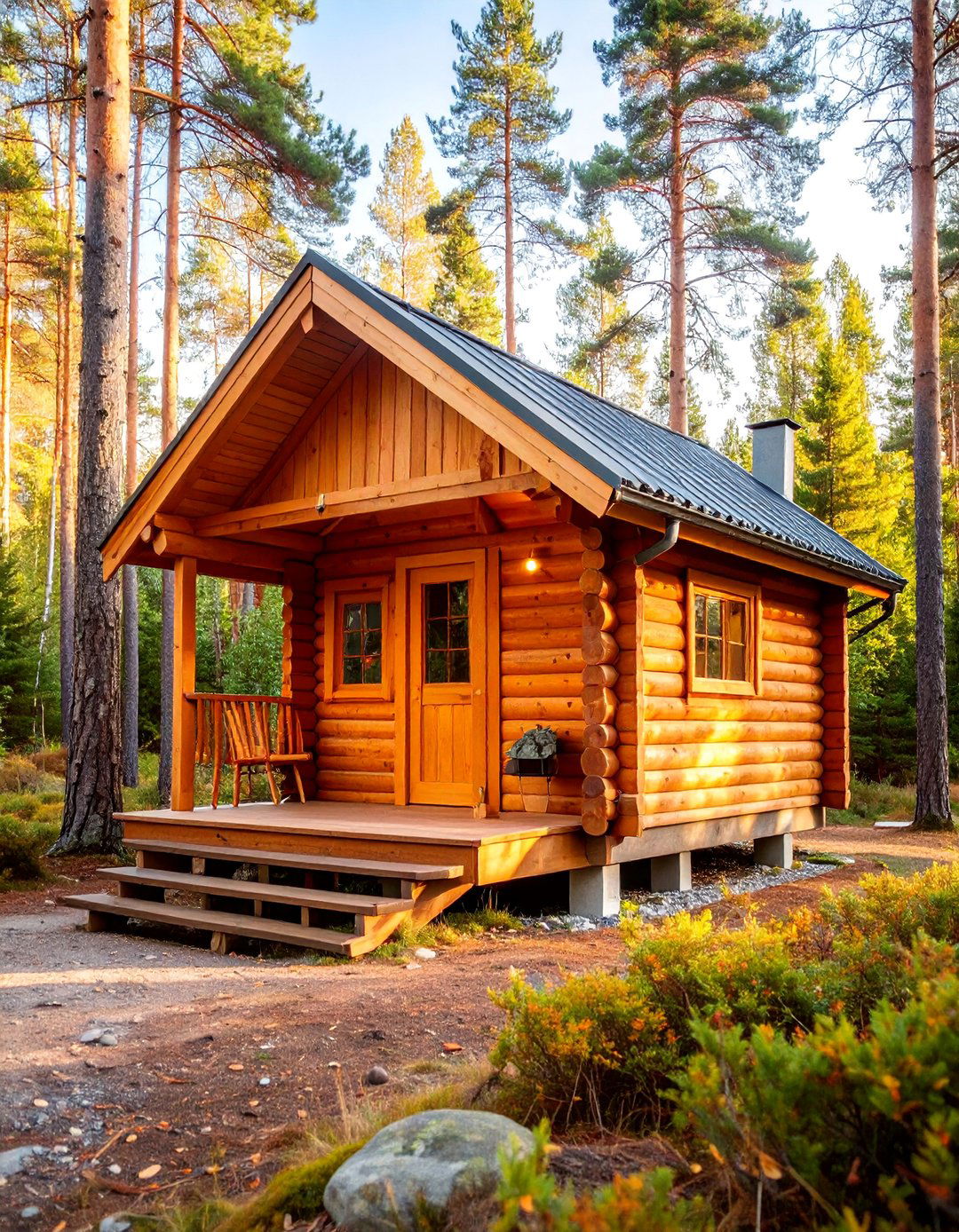 Scandinavian Style Outdoor Cabin Sauna - 25 Sauna Room Design Ideas