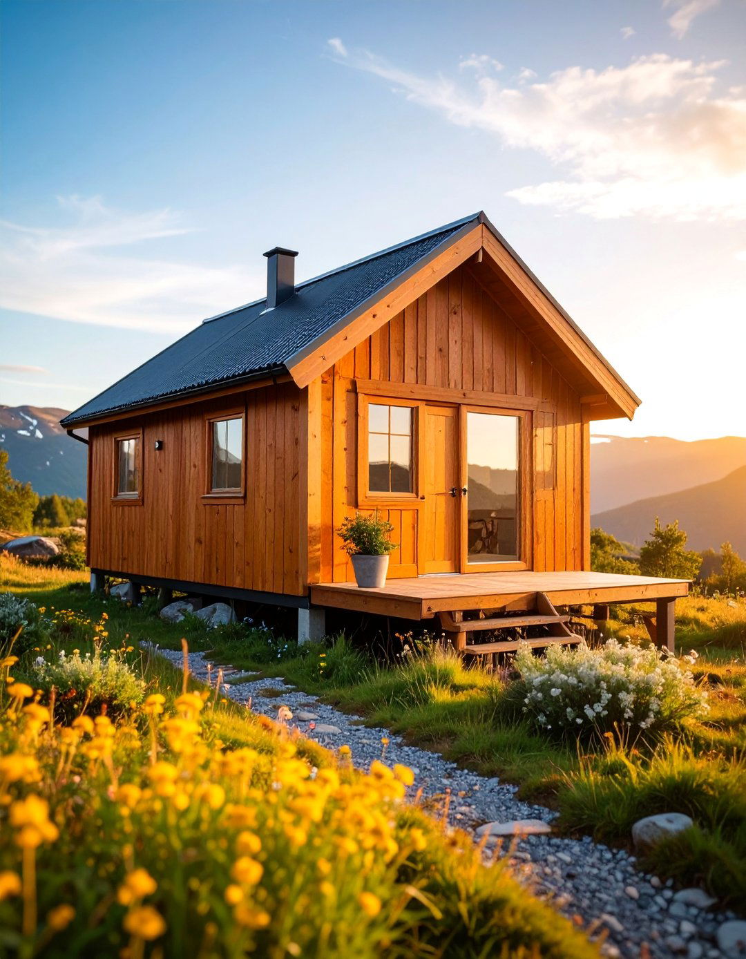 Scandinavian Style Outhouse with Natural Wood - 25 Outhouse Design Ideas