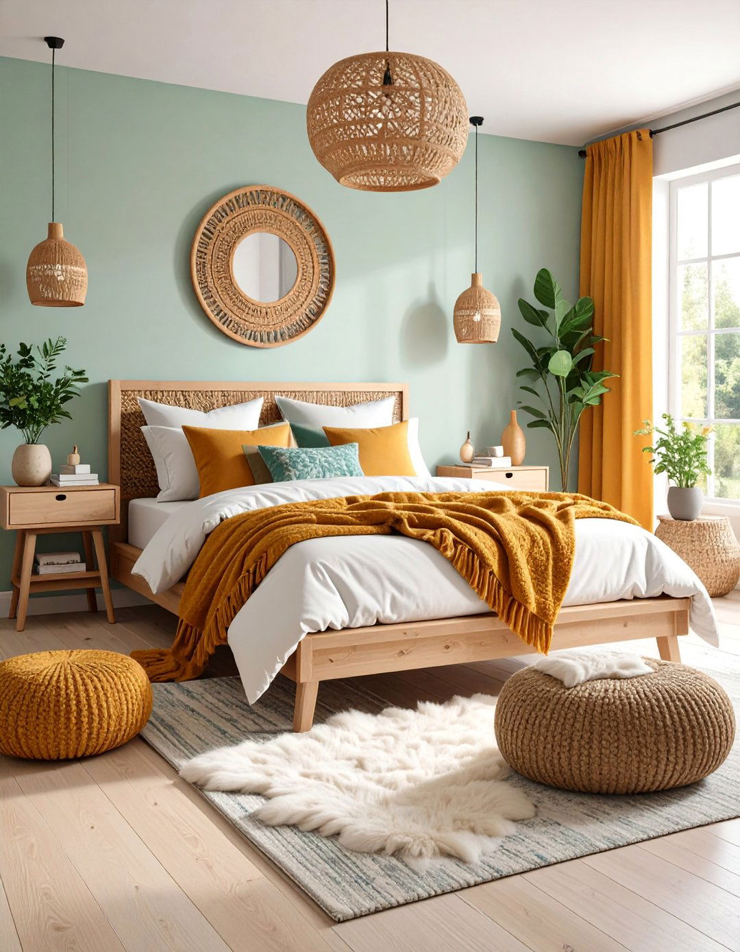 Scandinavian Taupe Bedroom with Light Wood - 25 Taupe Bedroom Ideas
