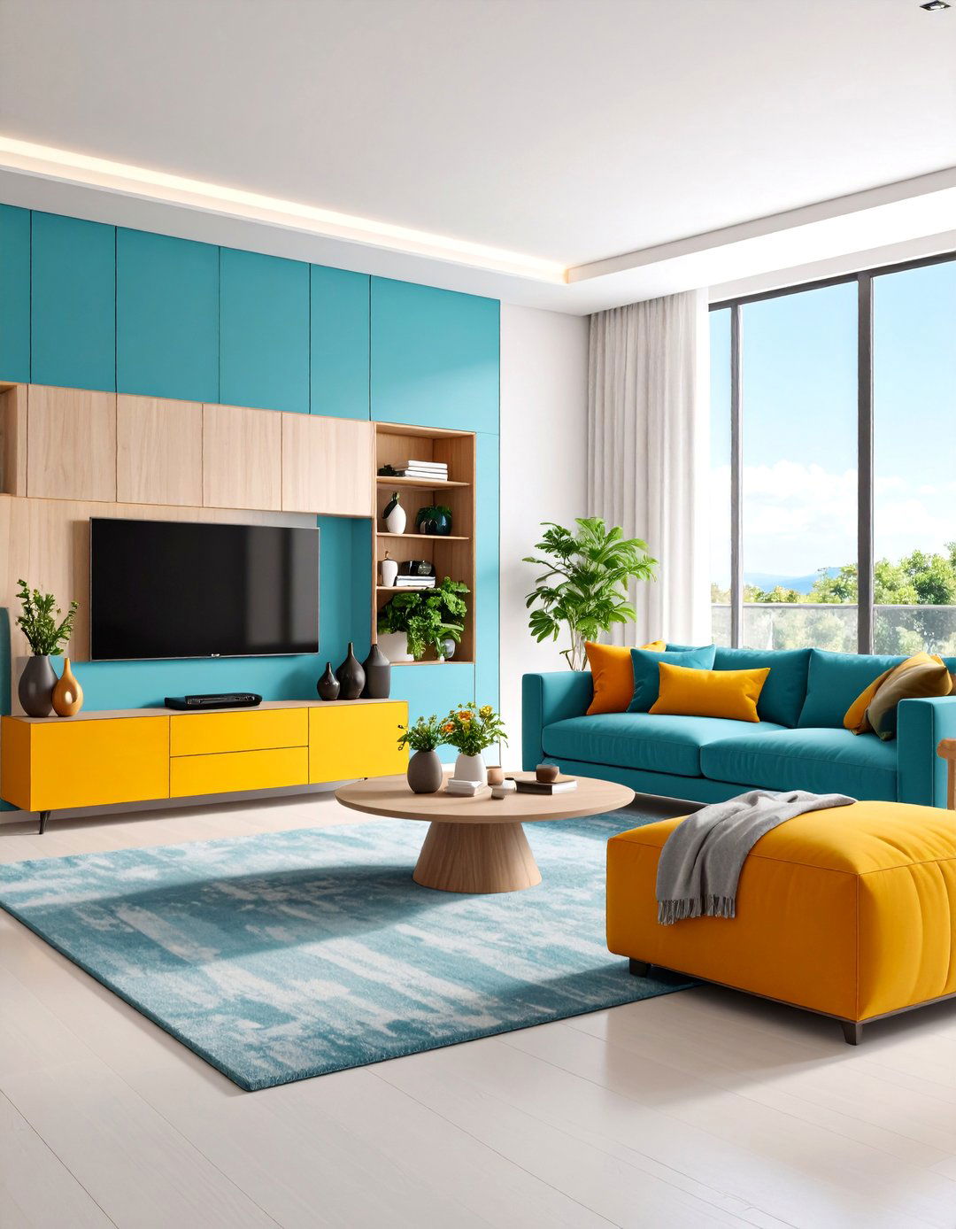 Scandinavian Tech Integration with Hidden Electronics - 25 Scandinavian Living Room Ideas