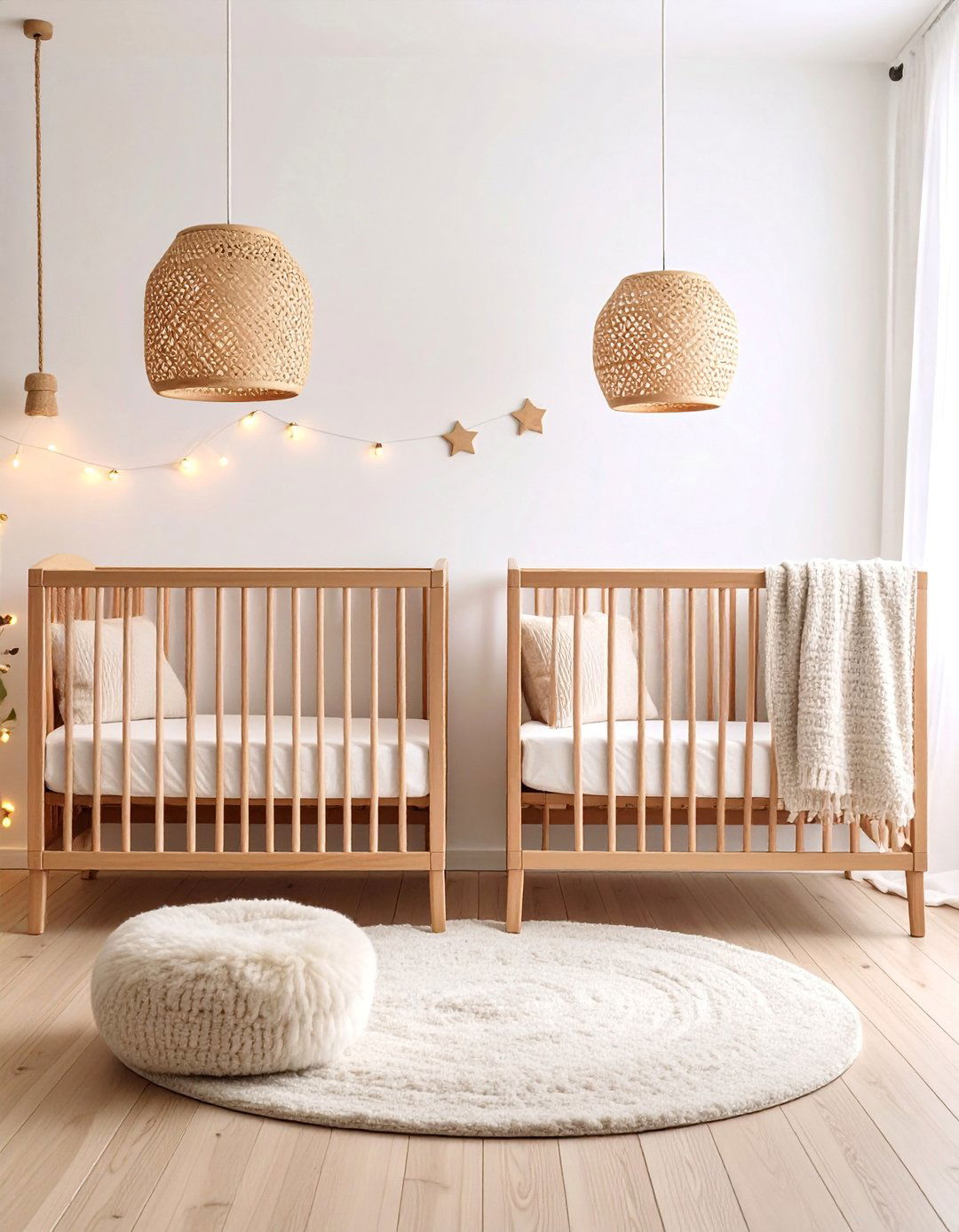 Scandinavian Twin Nursery with Hygge Elements - 25 Twin Nursery Ideas
