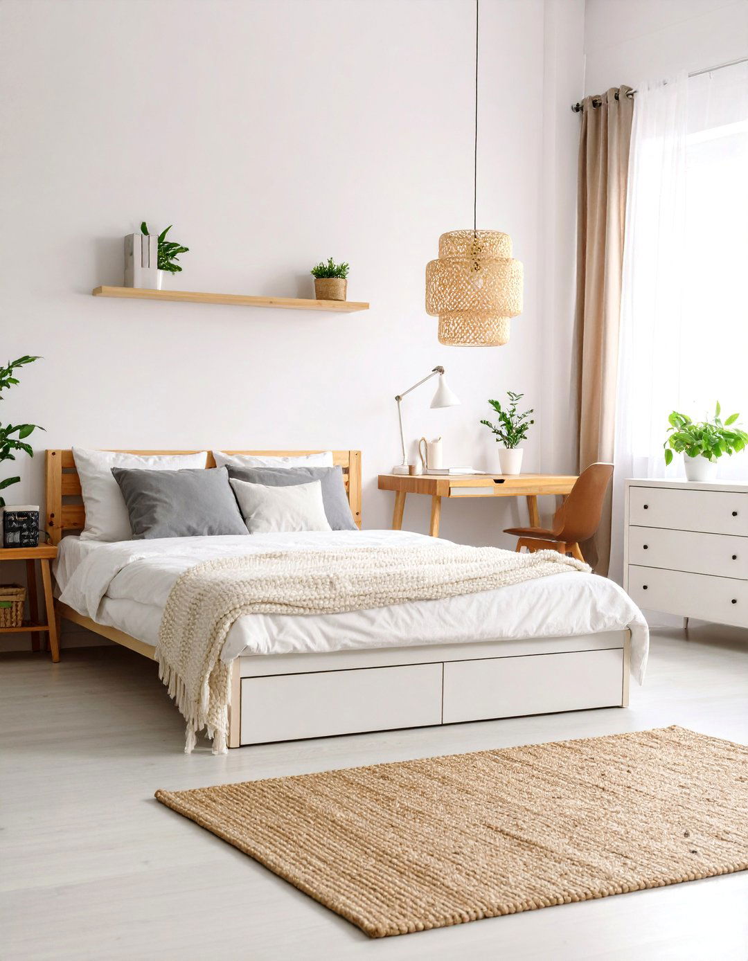 Scandinavian White Minimalist Dorm - 25 Minimalist Dorm Room Ideas