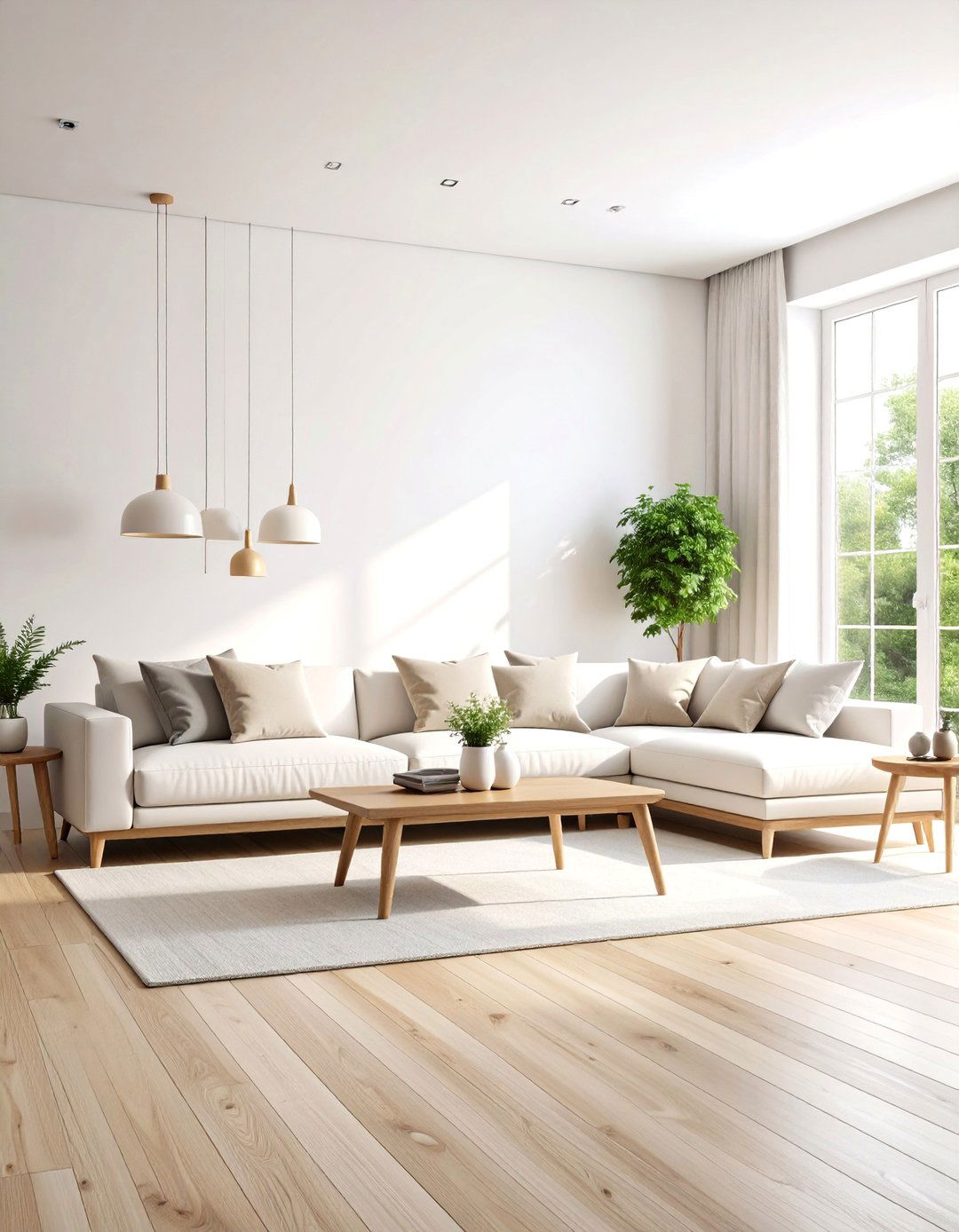 Scandinavian White Minimalist Living Room - 25 Minimalist Living Room Ideas
