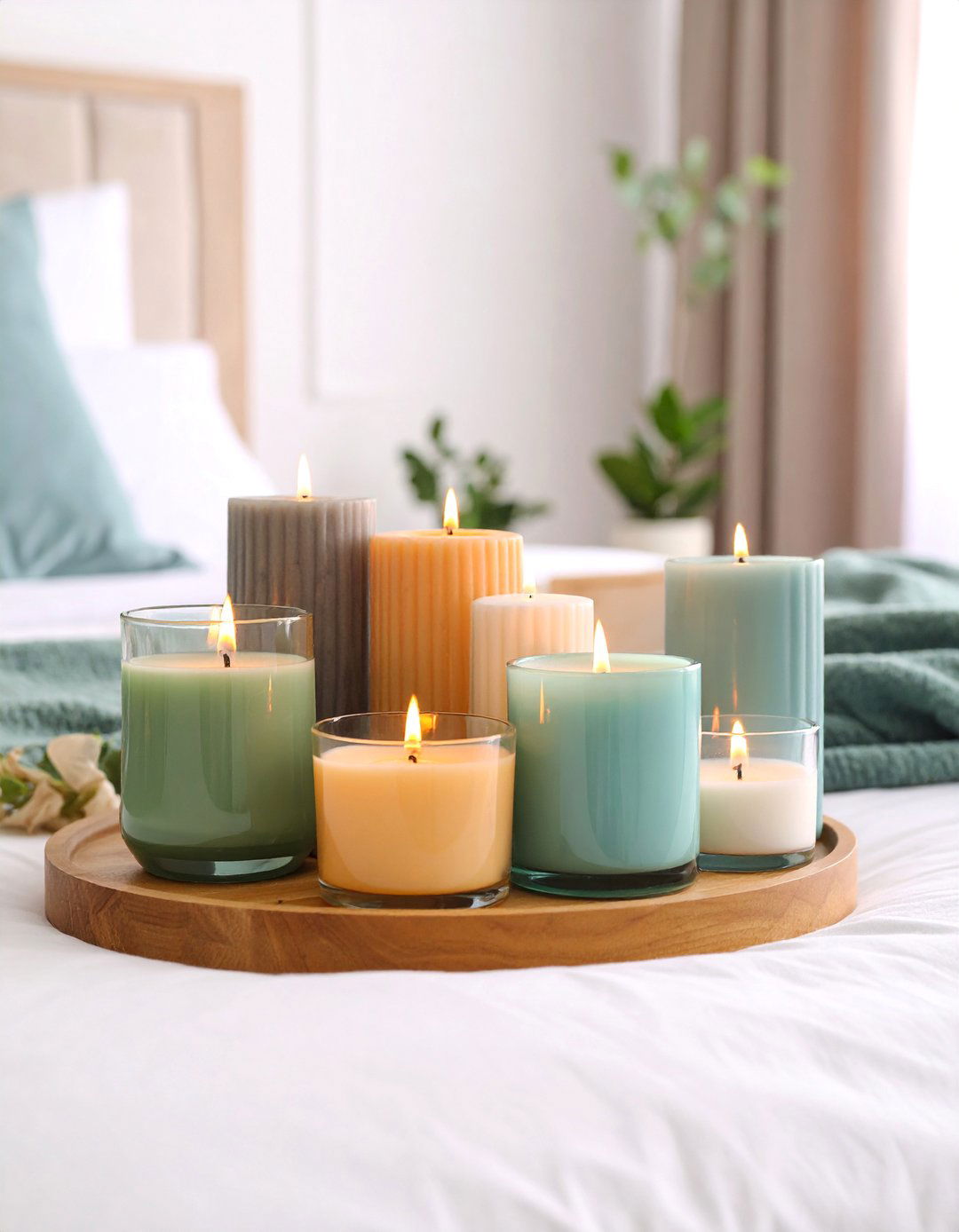Scented Candle Ambiance - 25 Cozy Bedroom Ideas