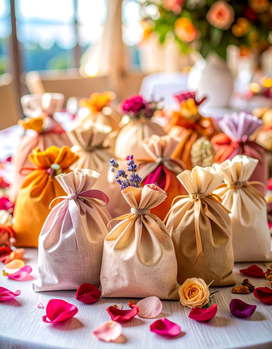 Scented Sachets with Dried Flowers - 25 Wedding Favors Ideas