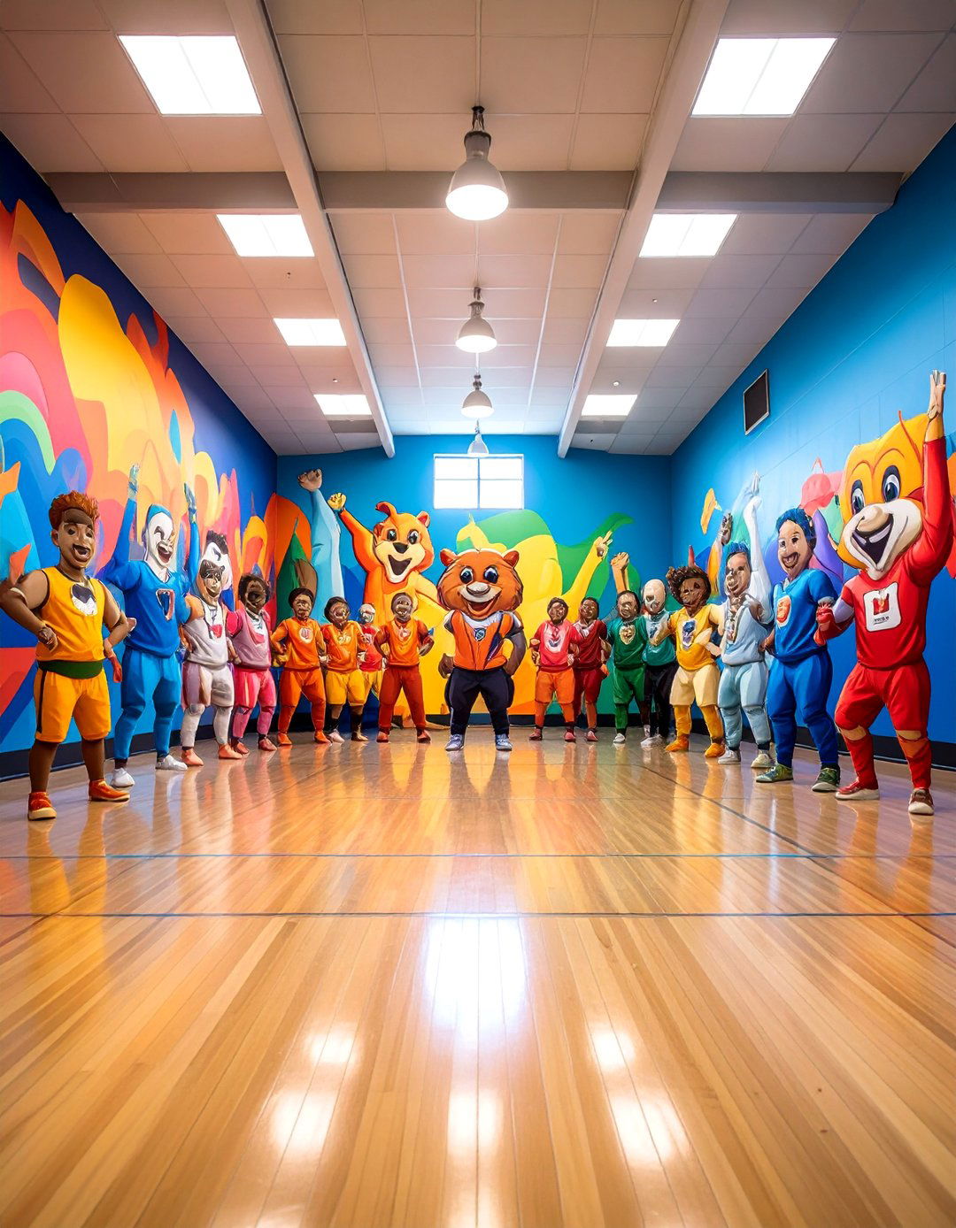 School Spirit Mascot Pride Mural - 25 School Mural Ideas