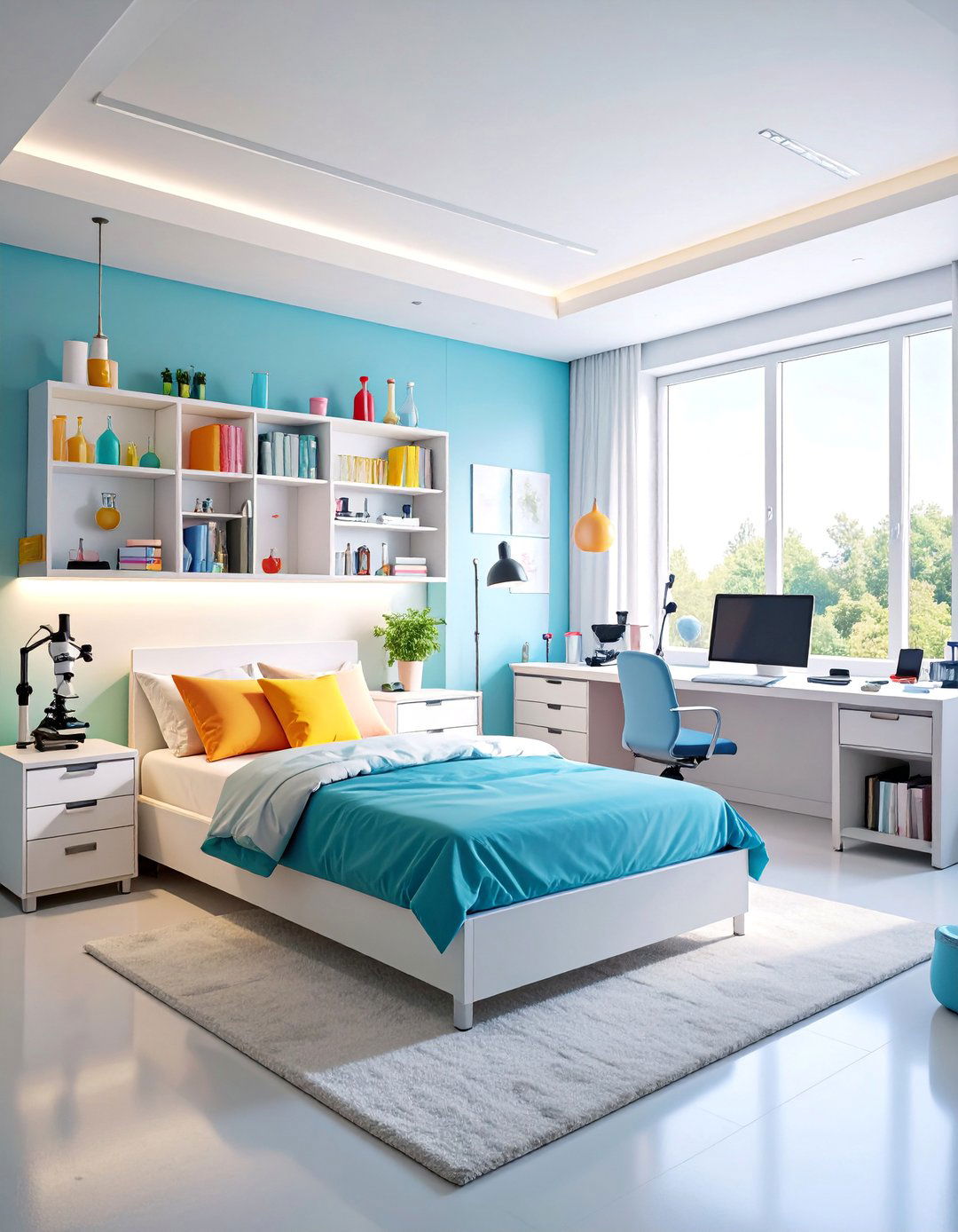 Science Explorer Laboratory with Educational Elements - 25 Girl Room Ideas for 10-year-olds
