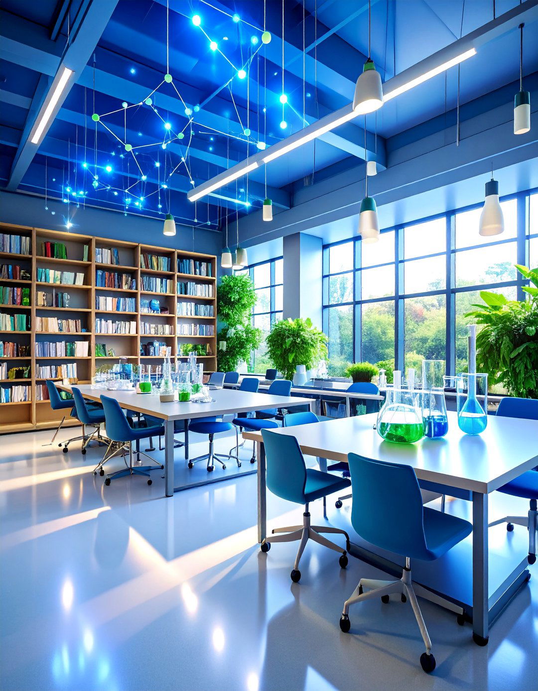 Science Laboratory Discovery Station Mural - 25 Library Murals