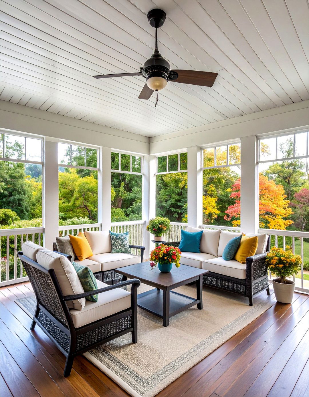 Screened Porch Beadboard Ceiling for All Season Comfort - 25 Beadboard Ceiling Design Ideas