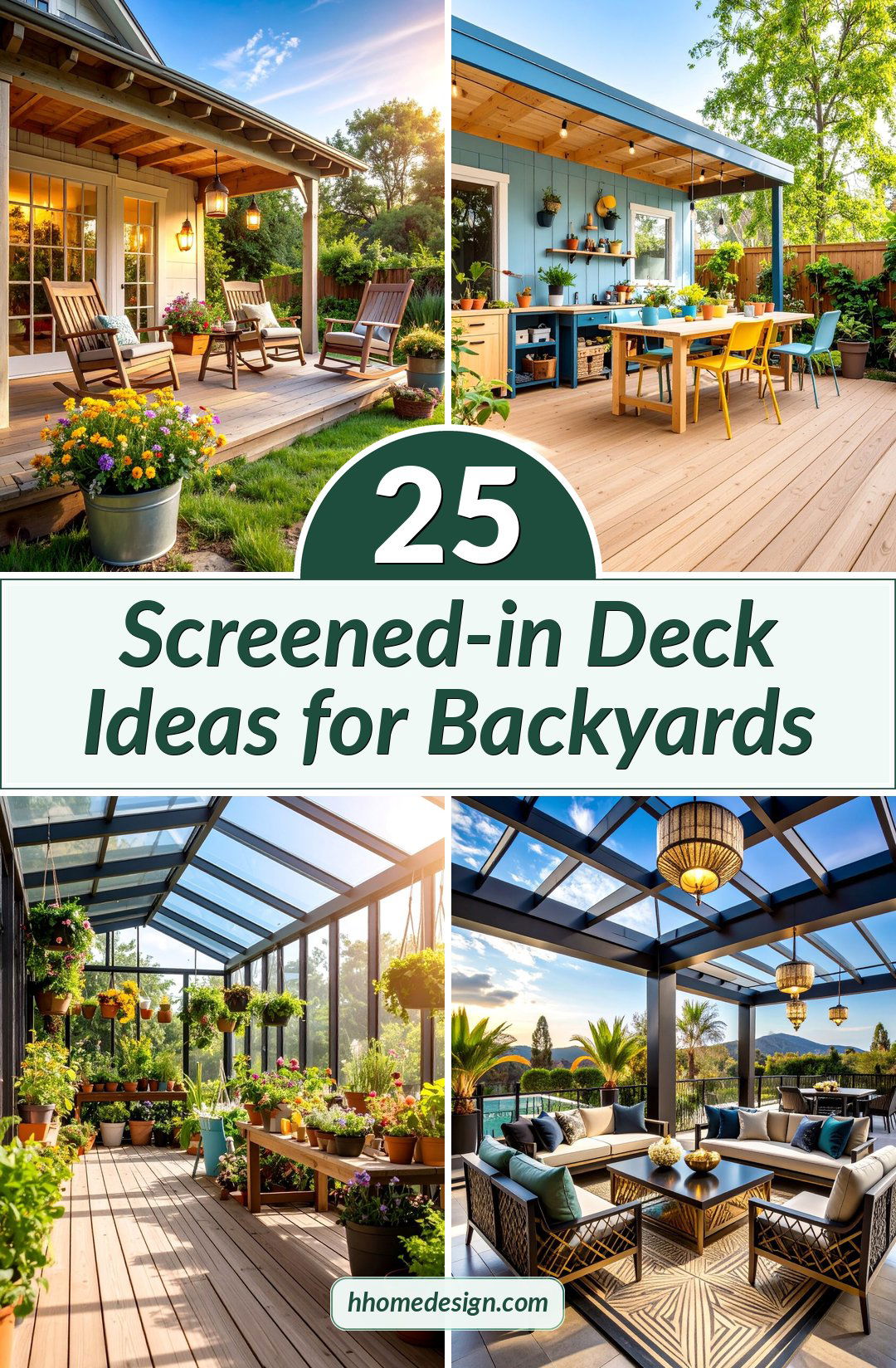 25 Screened-in Deck Ideas for Backyards