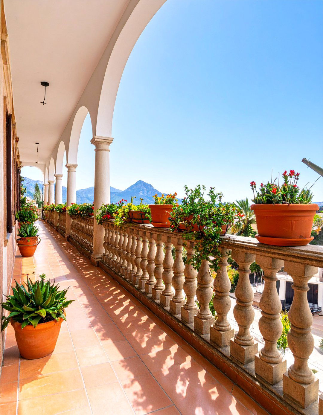 Sculptural Art Balcony with Statement Pieces and Architectural Plants - 25 French Balcony Ideas