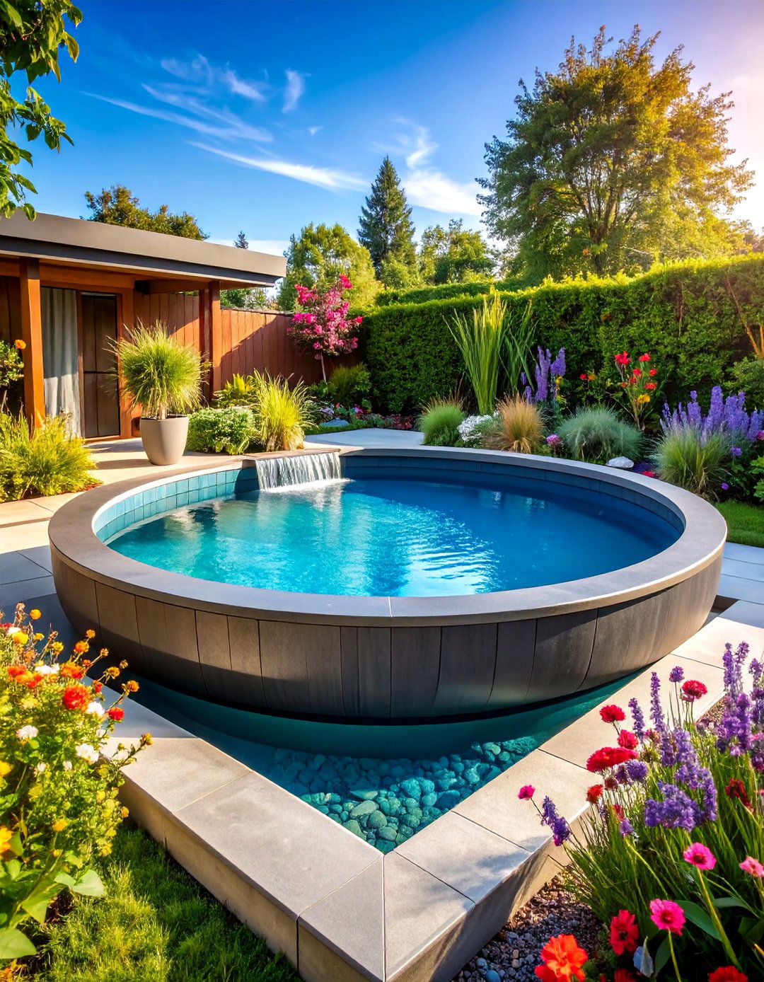 Sculptural Container Pool - 25 Small Garden Reflecting Pool Ideas