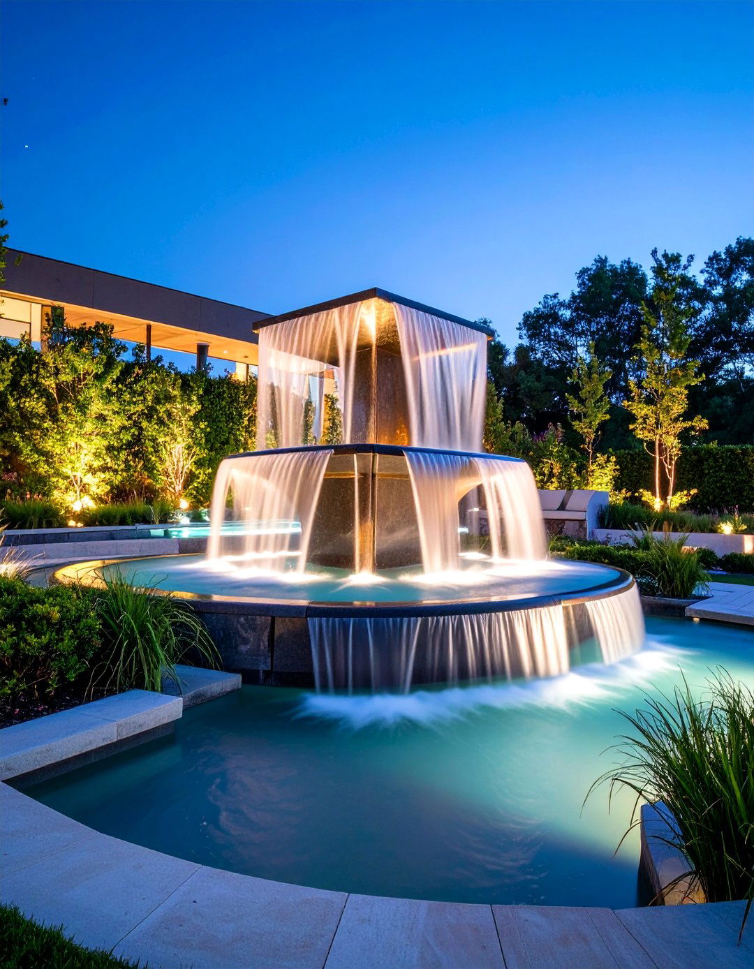 Sculptural Metal Fountain