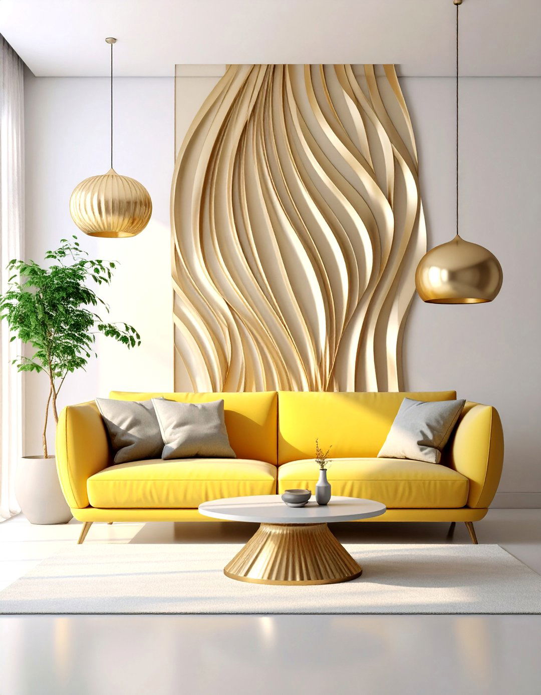 Sculptural Wall Art with Three Dimensional Elements - 25 living room wall decor ideas
