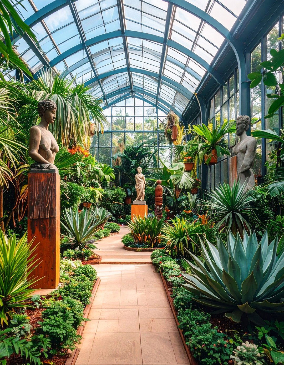 Sculpture Garden with Artistic Screening Elements - 25 Secret Garden Ideas