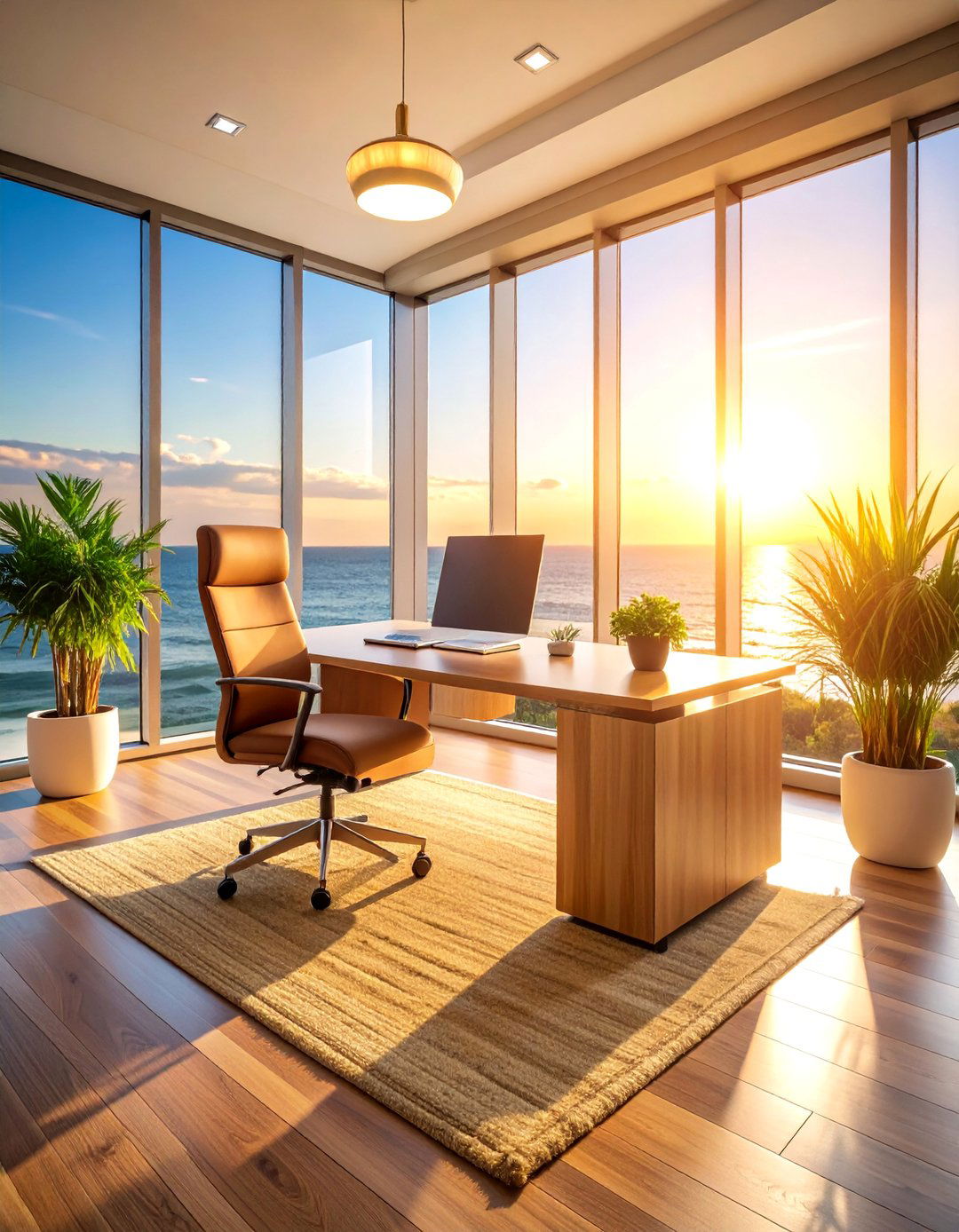 Seagrass Office Rug with Coastal Tranquility - 25 Office Rug Ideas