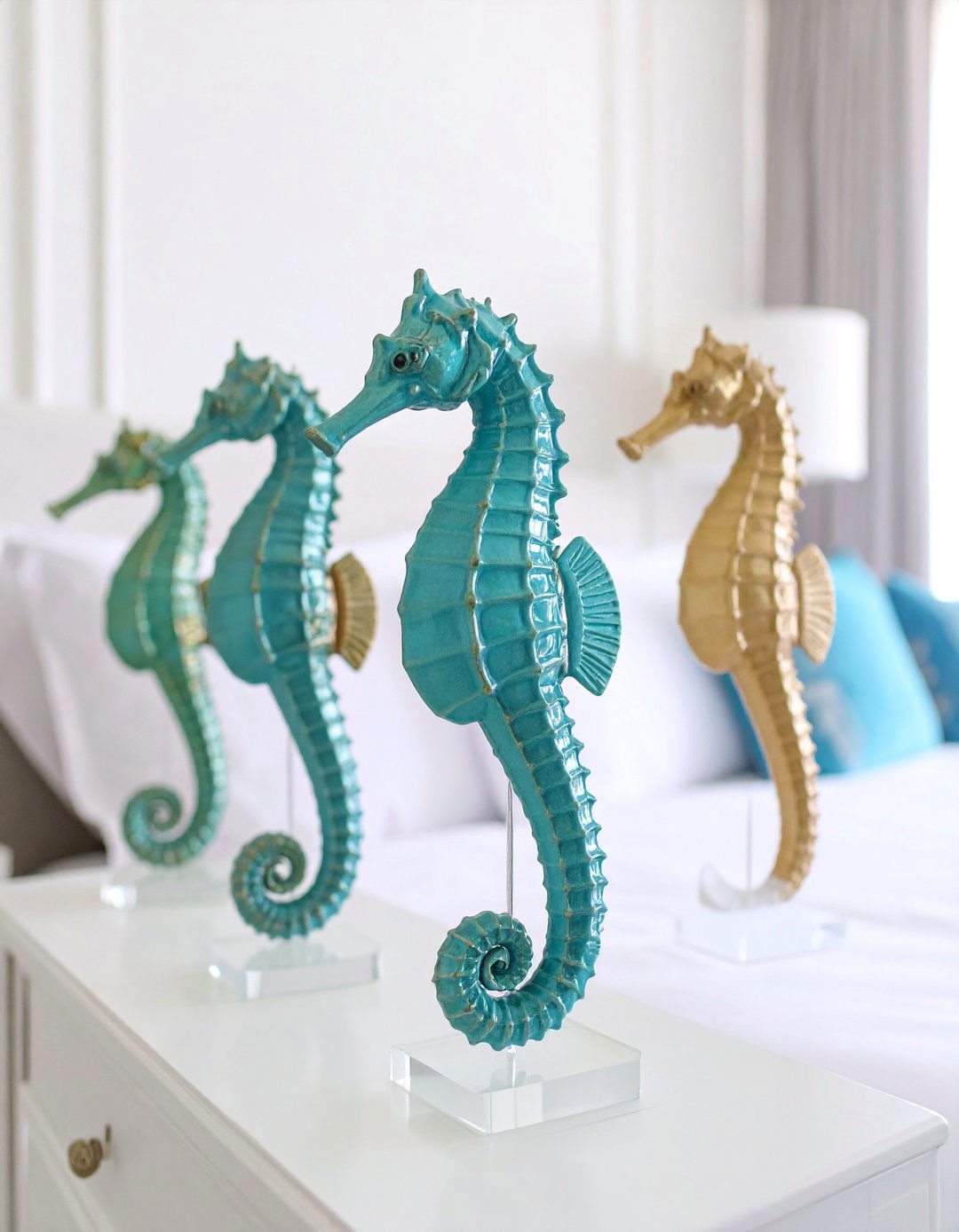 Seahorse Sculptural Decor - 25 Mermaid Bedroom Ideas