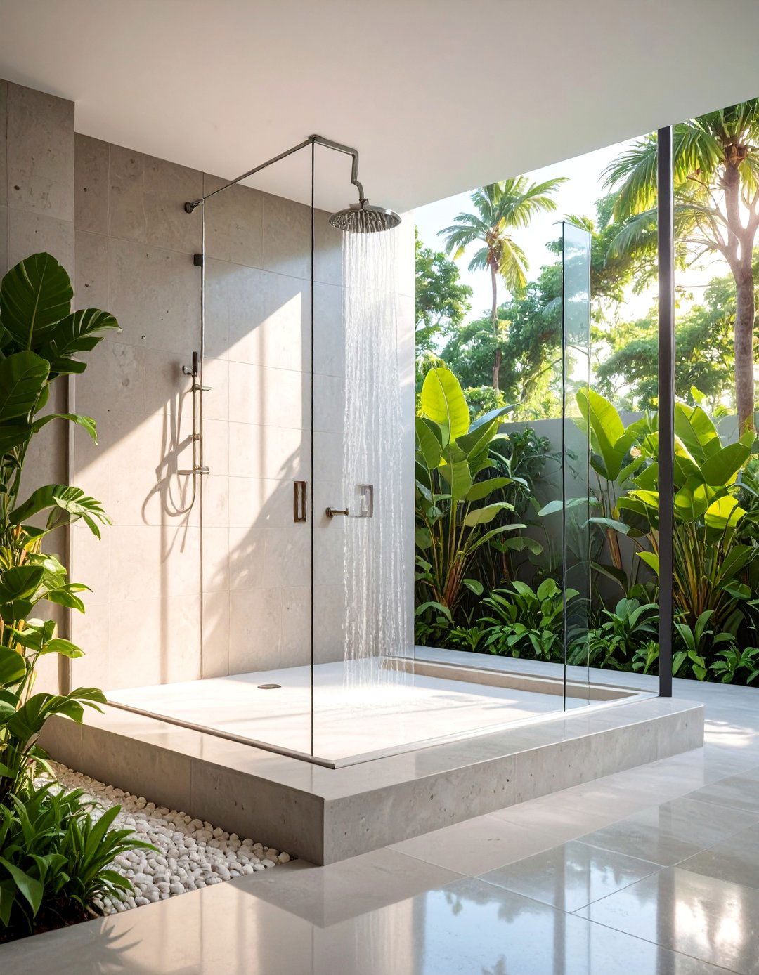 Seamless Concrete Shower Pan - 25 Concrete Bathroom Ideas