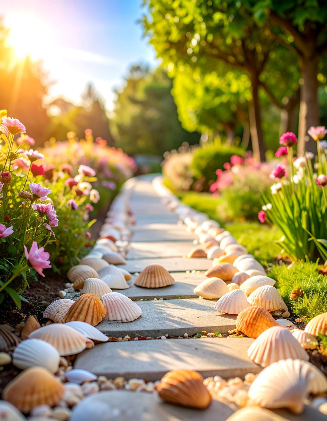 Seashell Coastal Edging - 25 Garden Edging Ideas