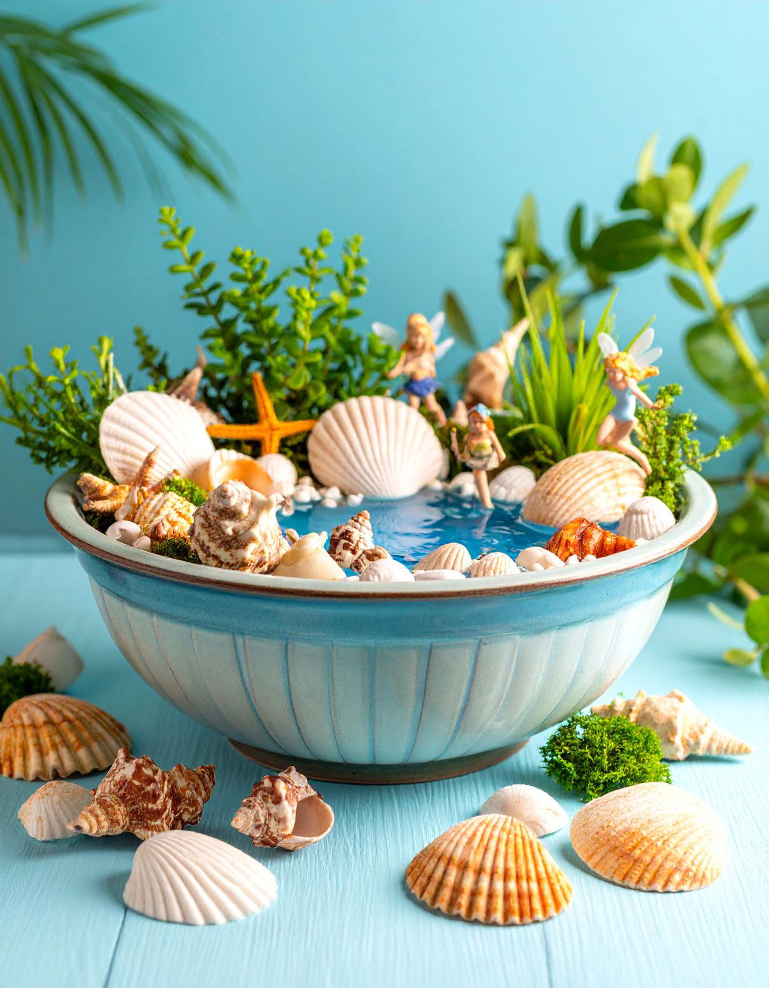 Seashell Collection Fairy Tide Pool - 25 Fairy Garden Container Ideas